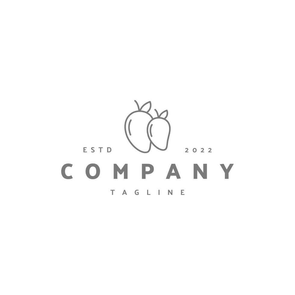 Mango icon sign symbol hipster vintage logo design vector