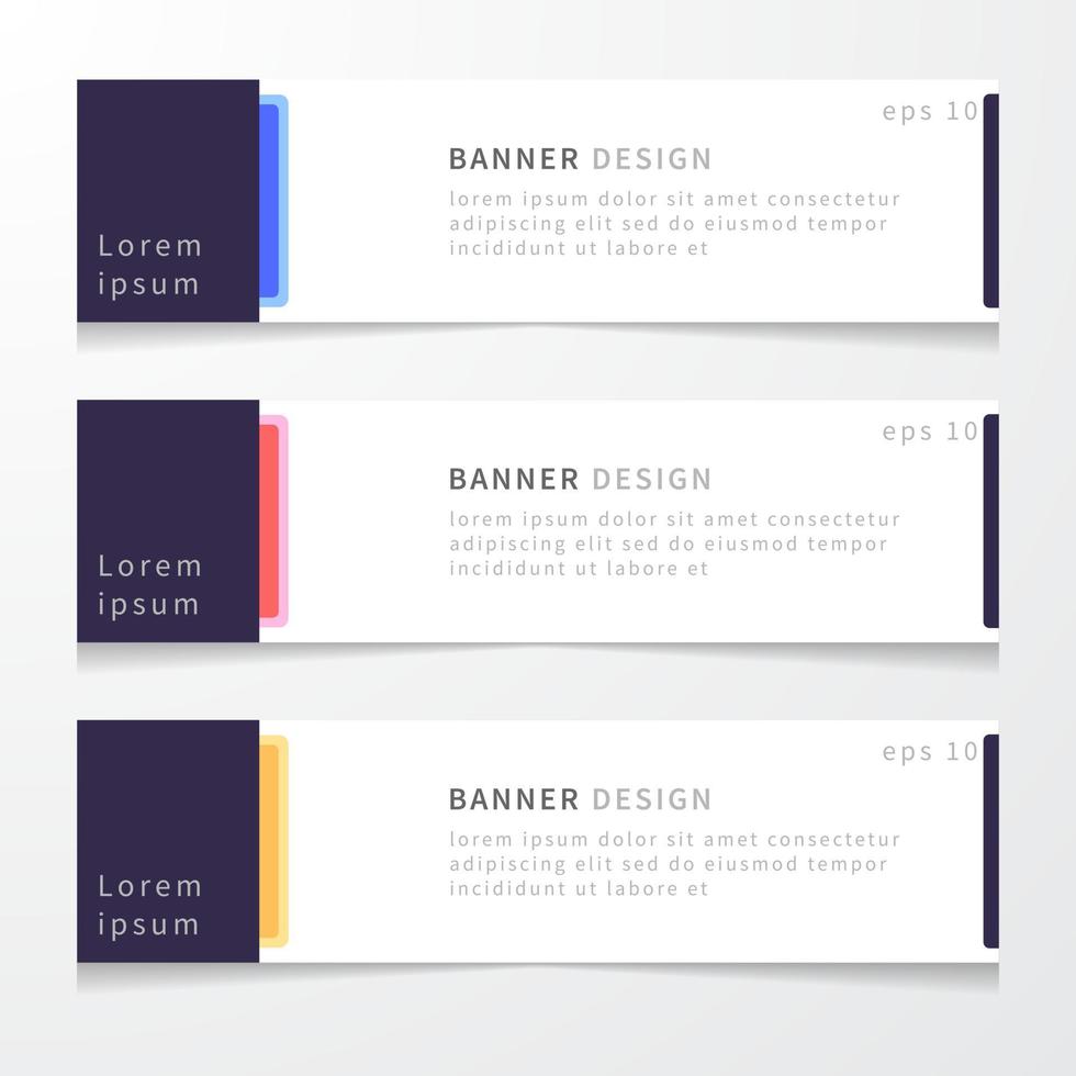 conjunto de diseño de banners vectoriales abstractos vector