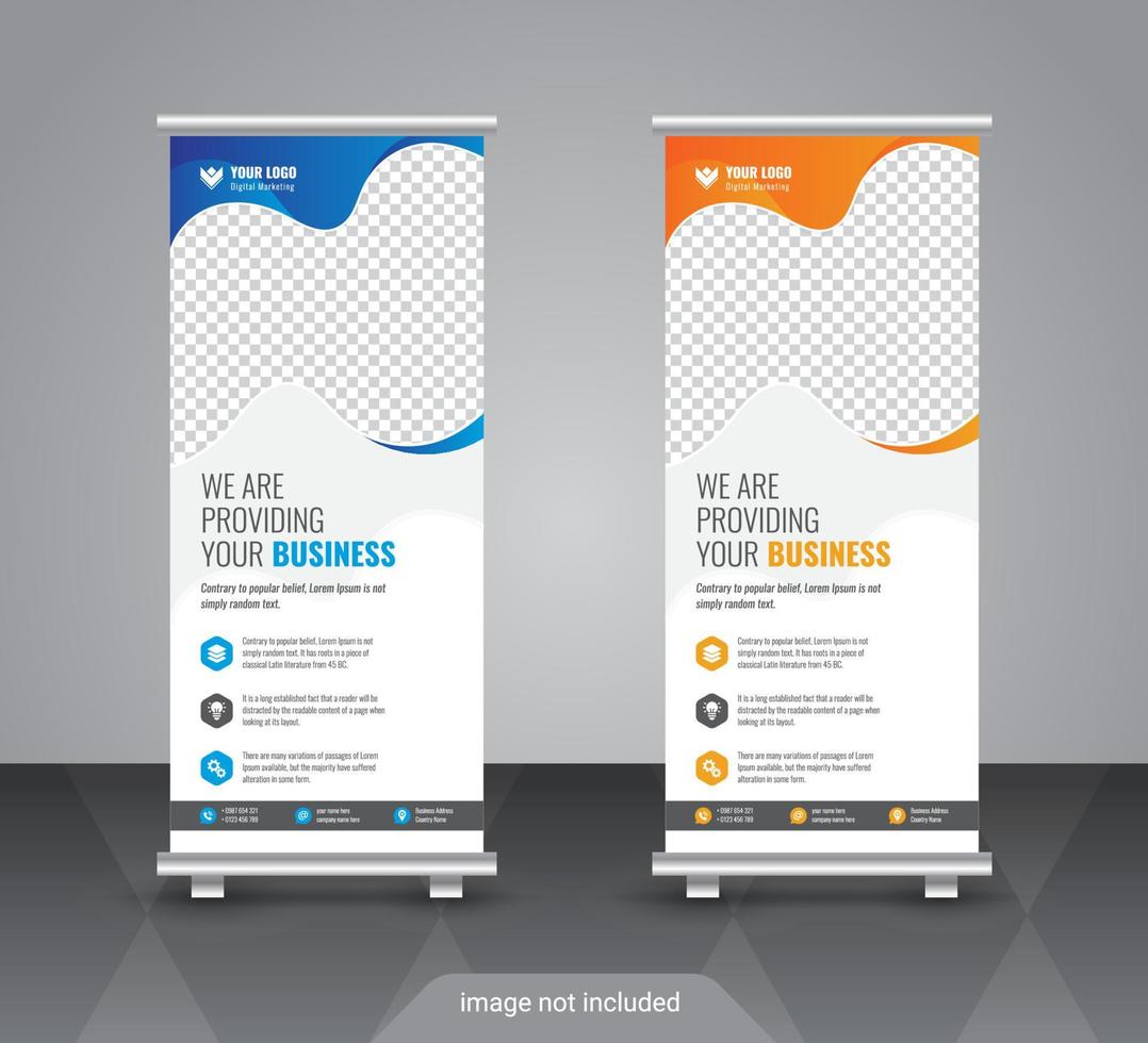 Business conference roll up template vector