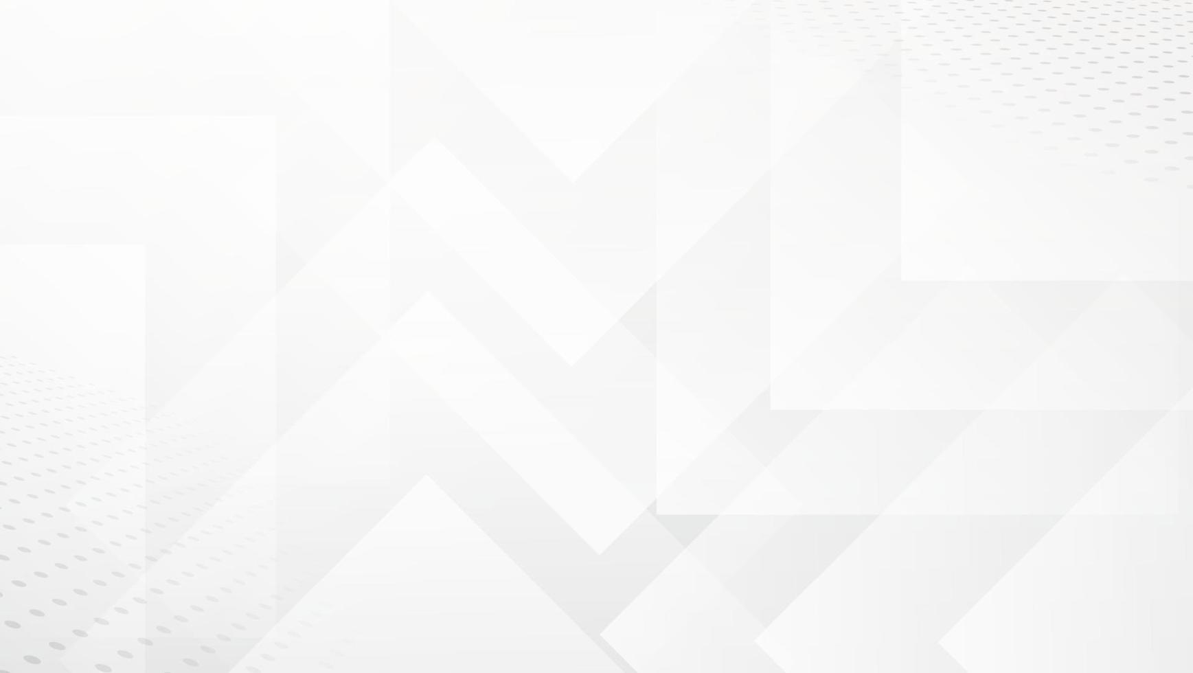 Abstract geometric white and gray on light silver gradient background. Modern banner design. Vector Illustration
