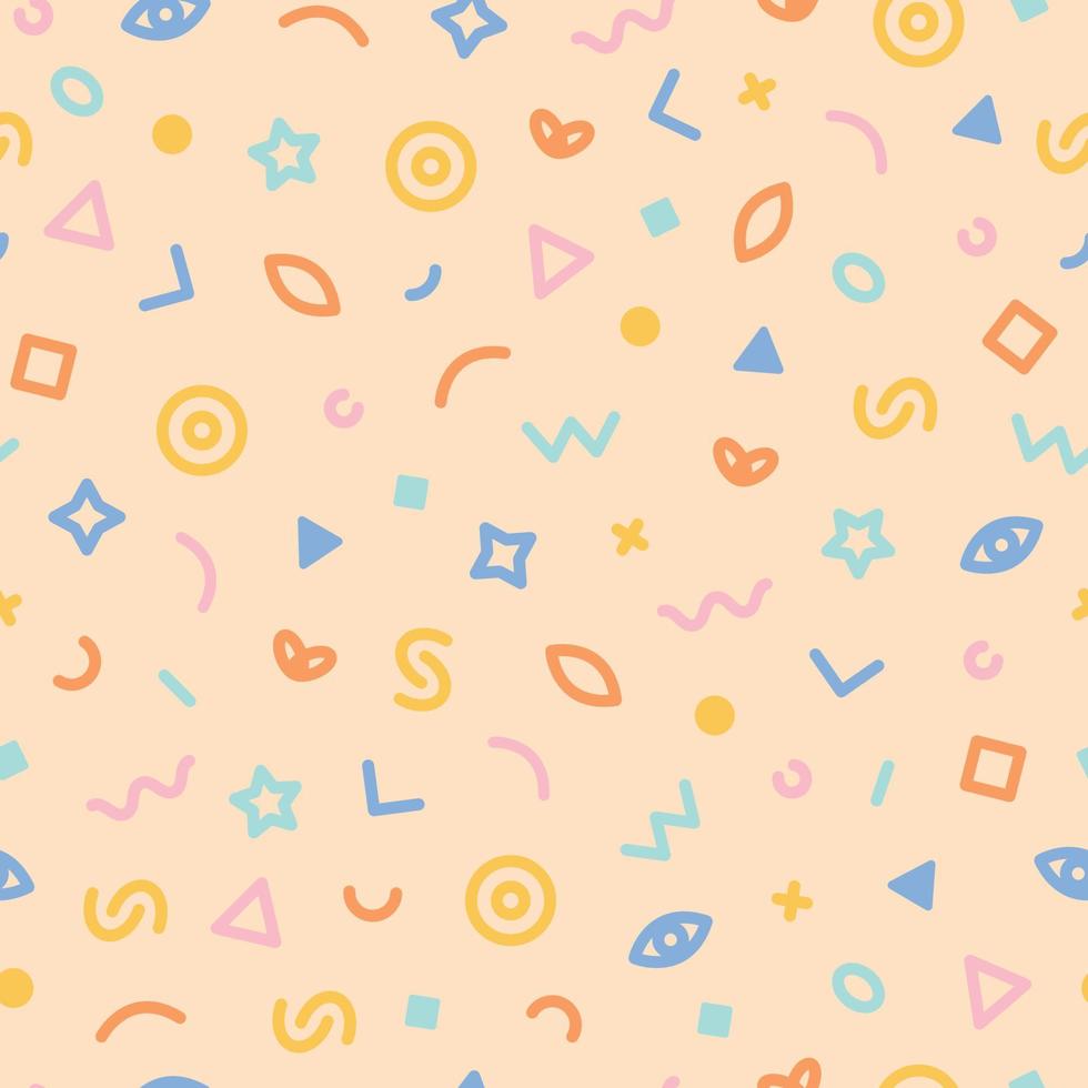 Memphis style seamless pattern. vector