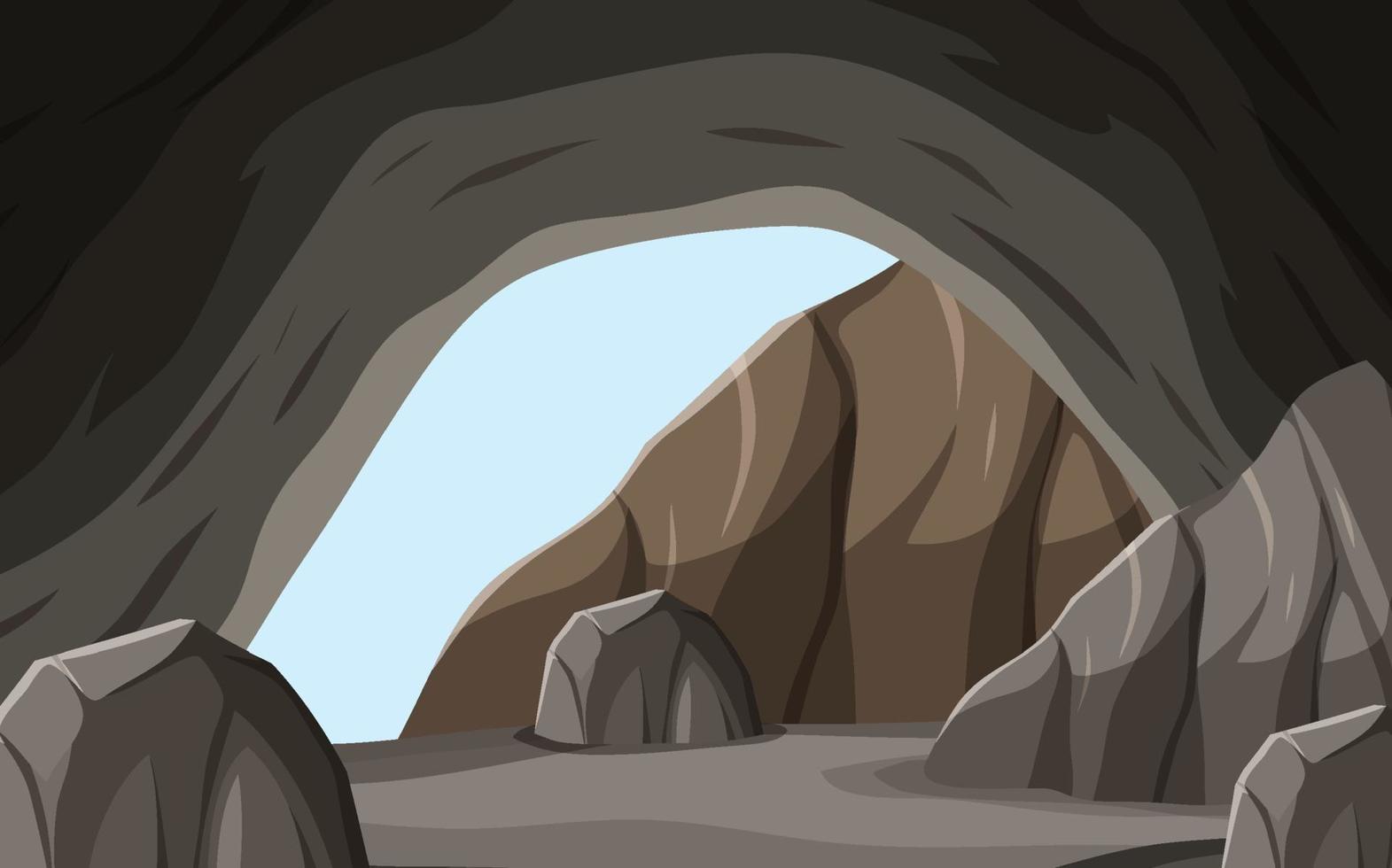 Natural underground hole cave vector