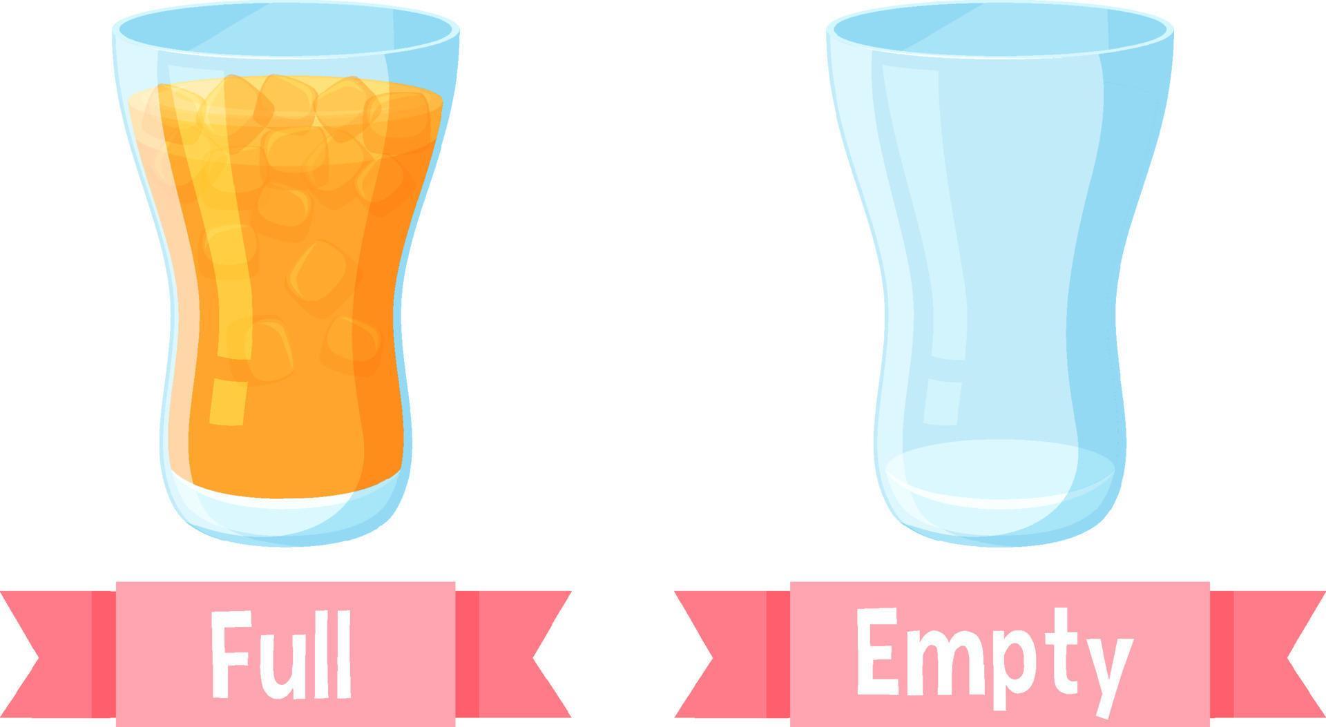 Opposite English Words full and empty 7100898 Vector Art at Vecteezy Opposite English Words full and empty 7100898 Vector Art at Vecteezy