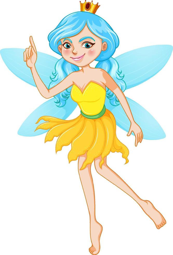 Beautiful fairy girl cartoon character vector