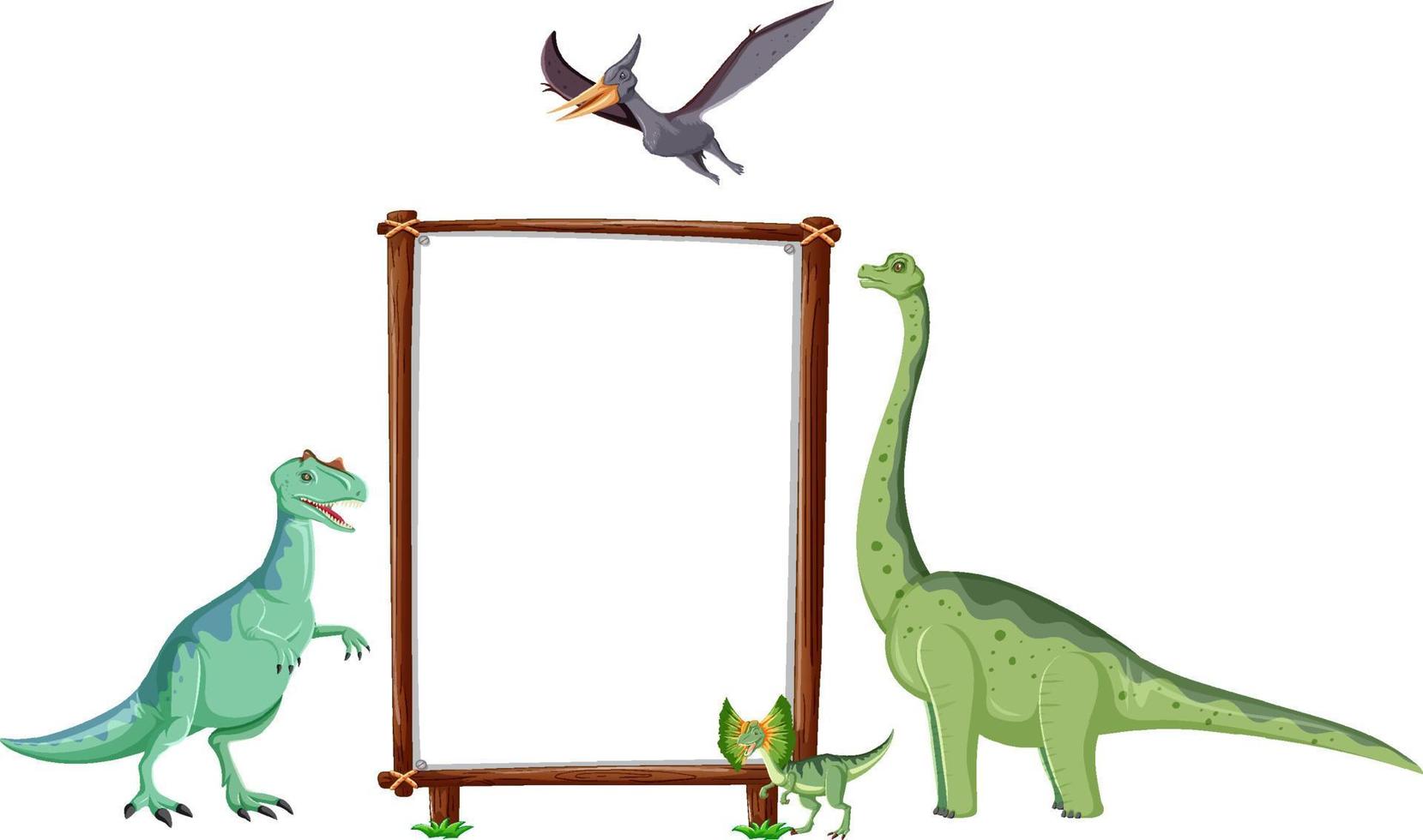 Banner design with dinosaurs vector