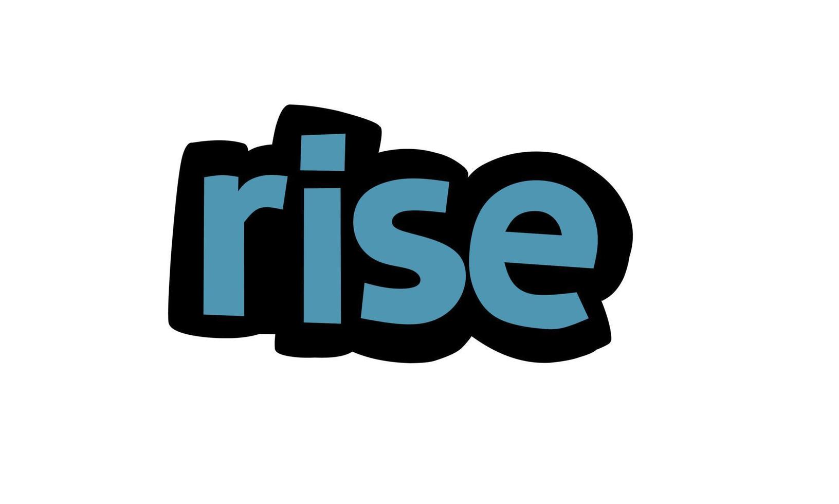 RISE writing design vector on white background