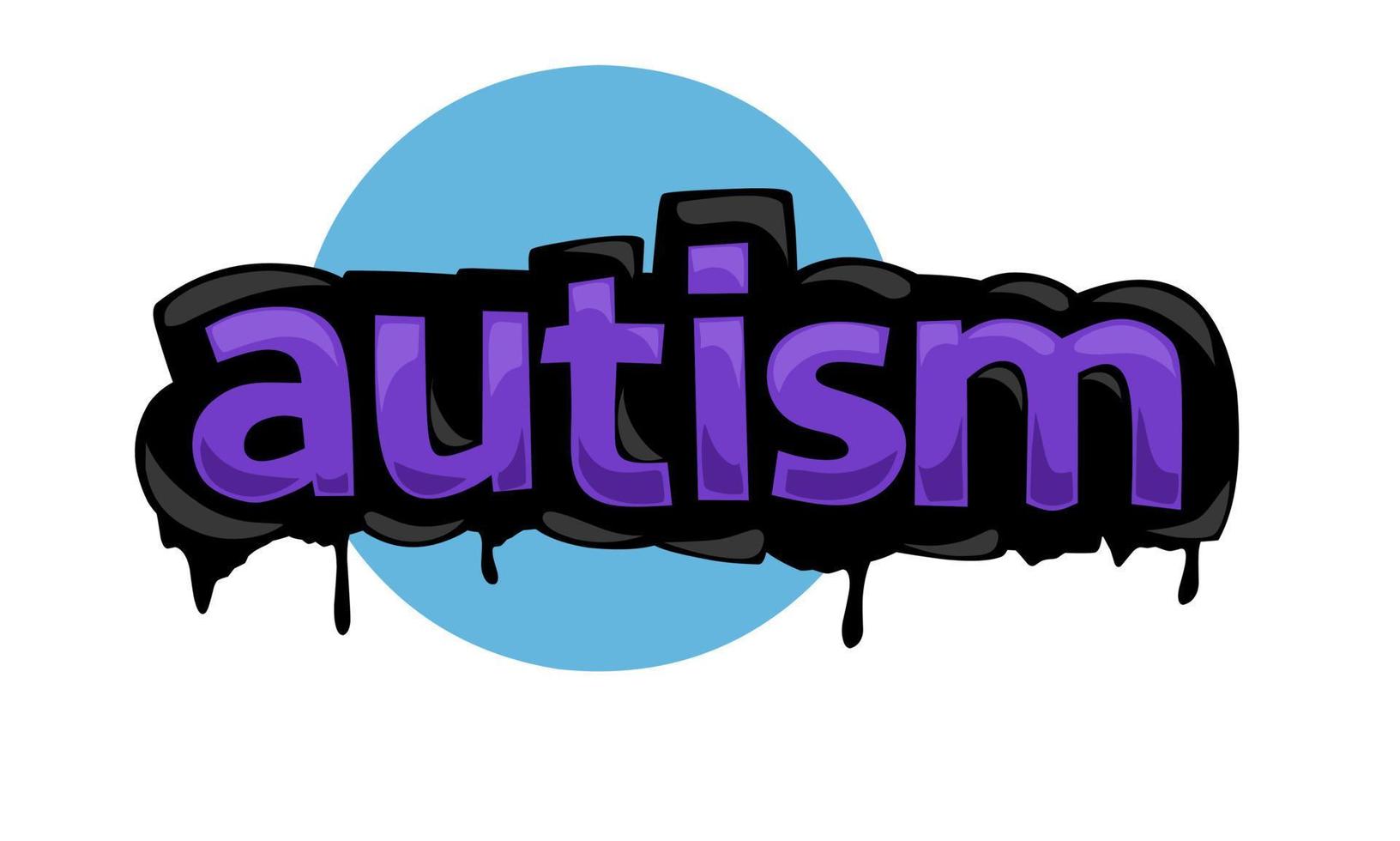 AUTISM writing vector design on white background