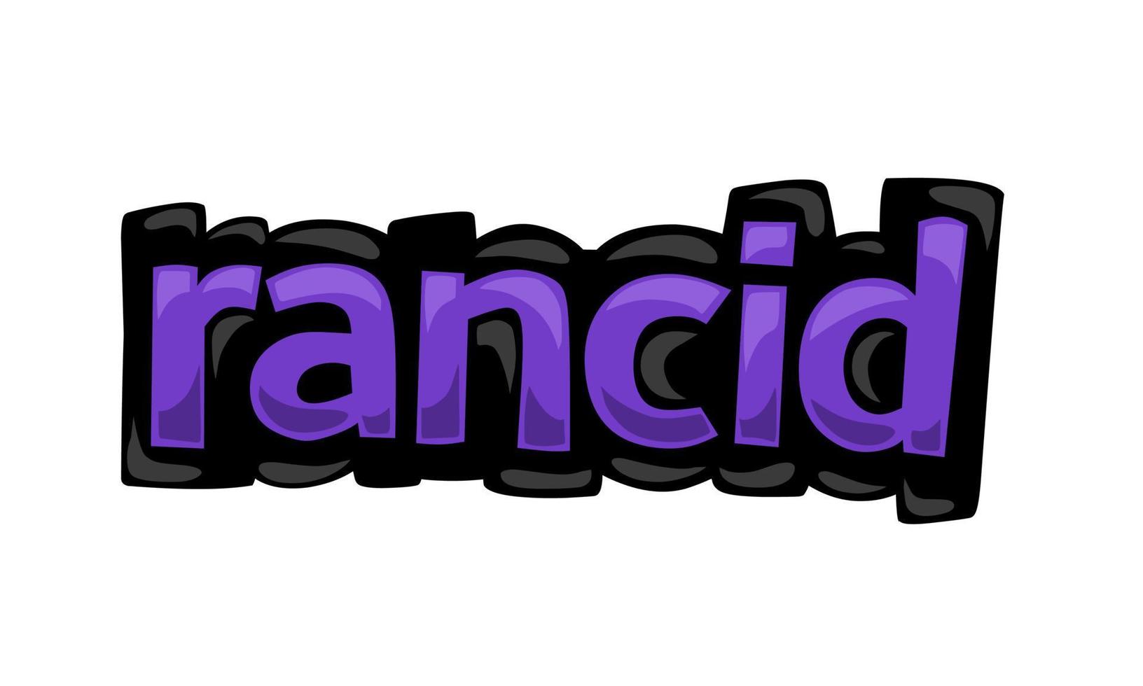 diseño vectorial de escritura rancia sobre fondo blanco vector