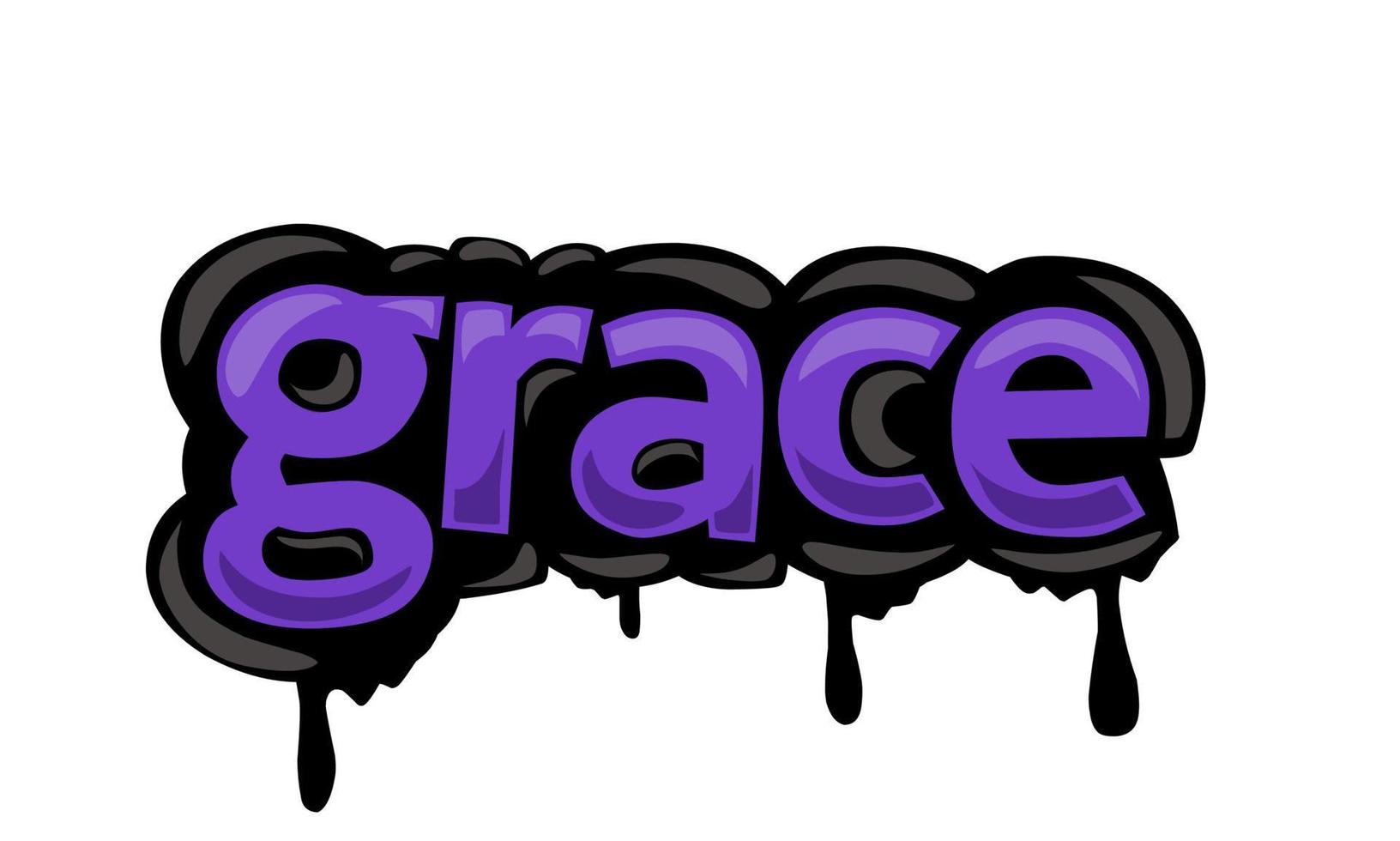 GRACE writing vector design on white background