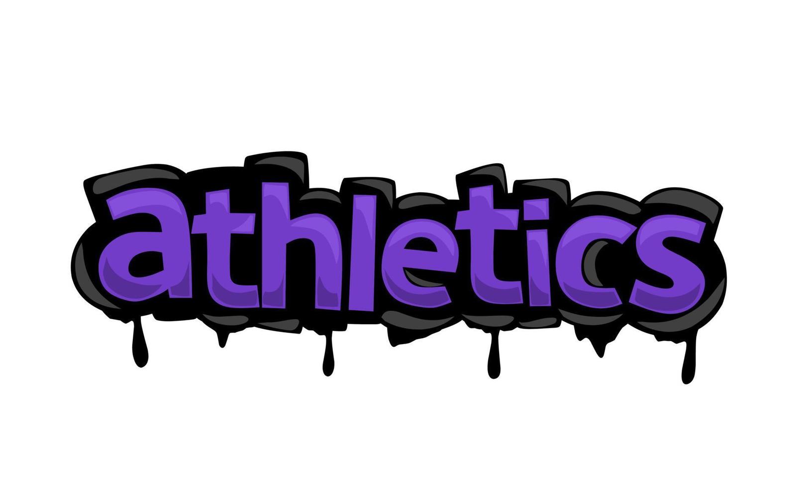 ATHLETICS writing vector design on white background