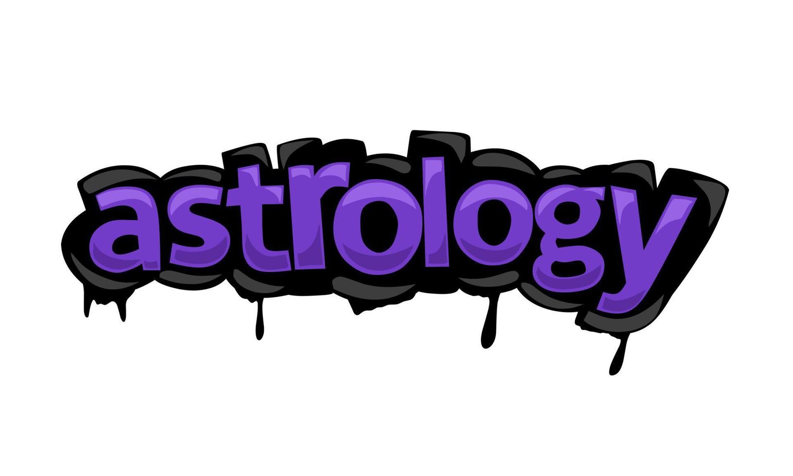 ASTROLOGY writing vector design on white background
