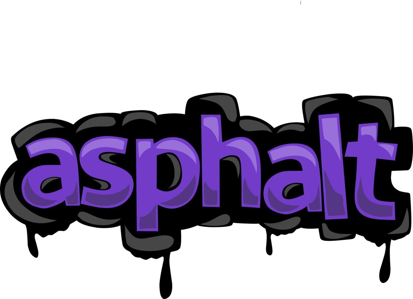 ASPHALT writing vector design on white background