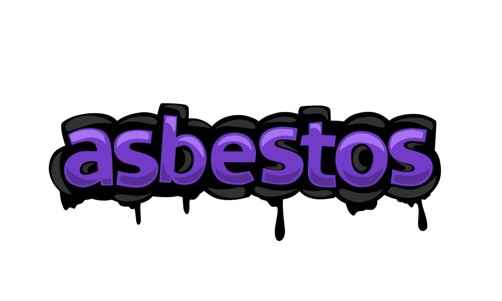 ASBESTOS writing vector design on white background