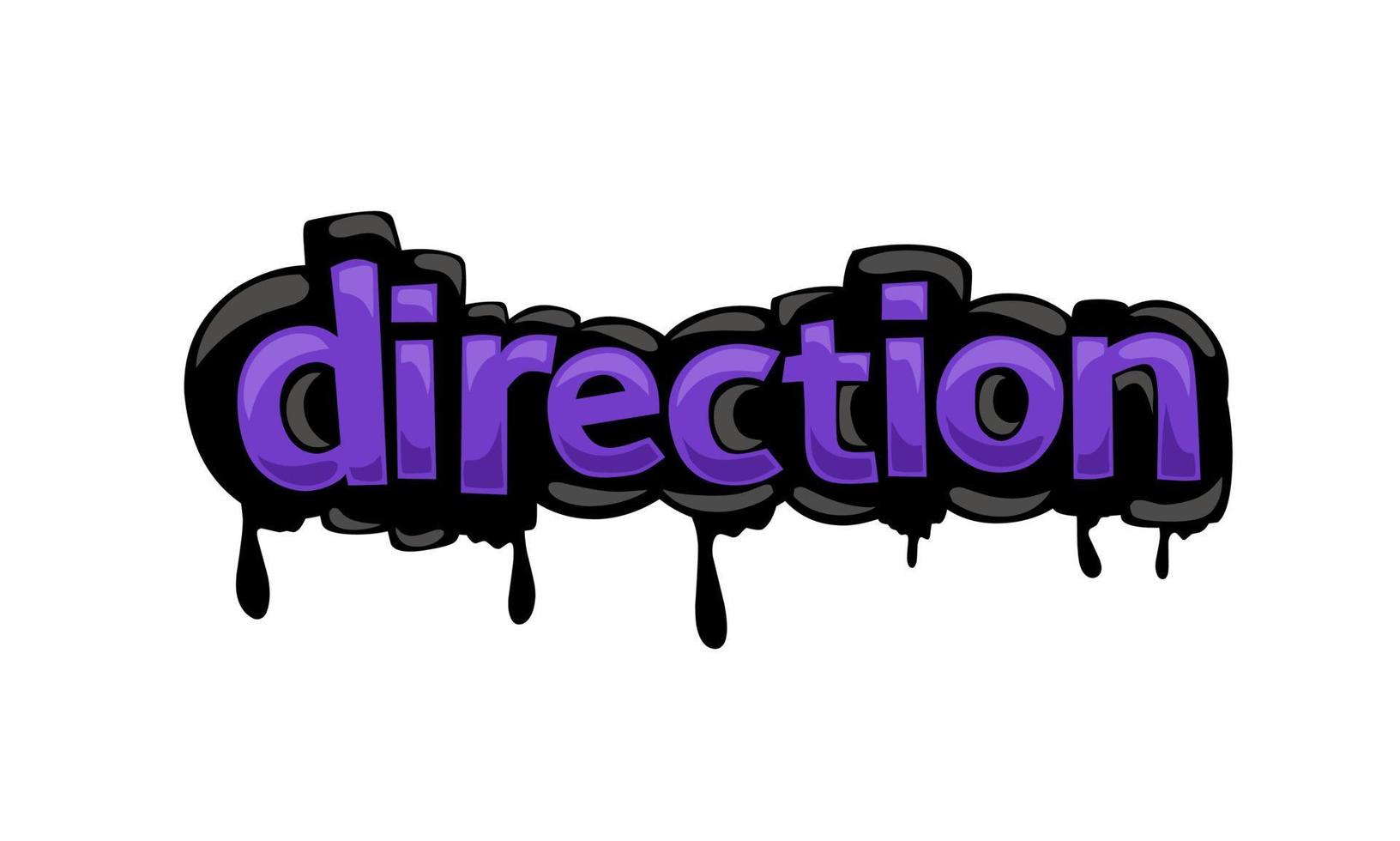 DIRECTION writing vector design on white background