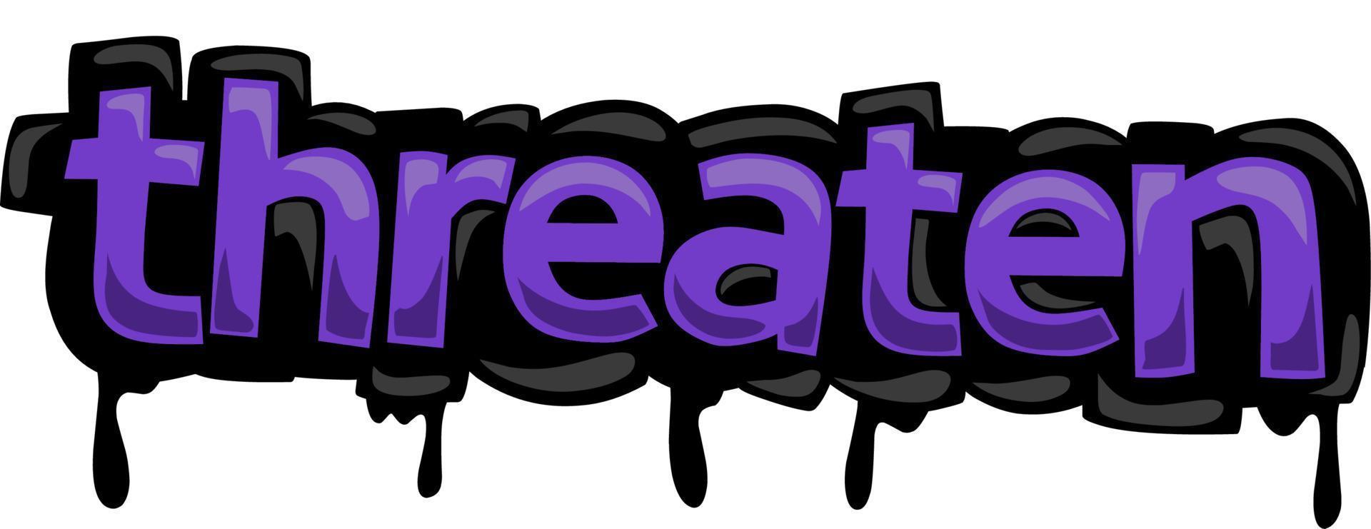 THREATEN writing vector design on white background