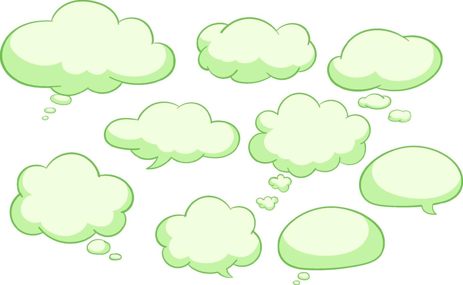 Speech bubble templates on white background vector