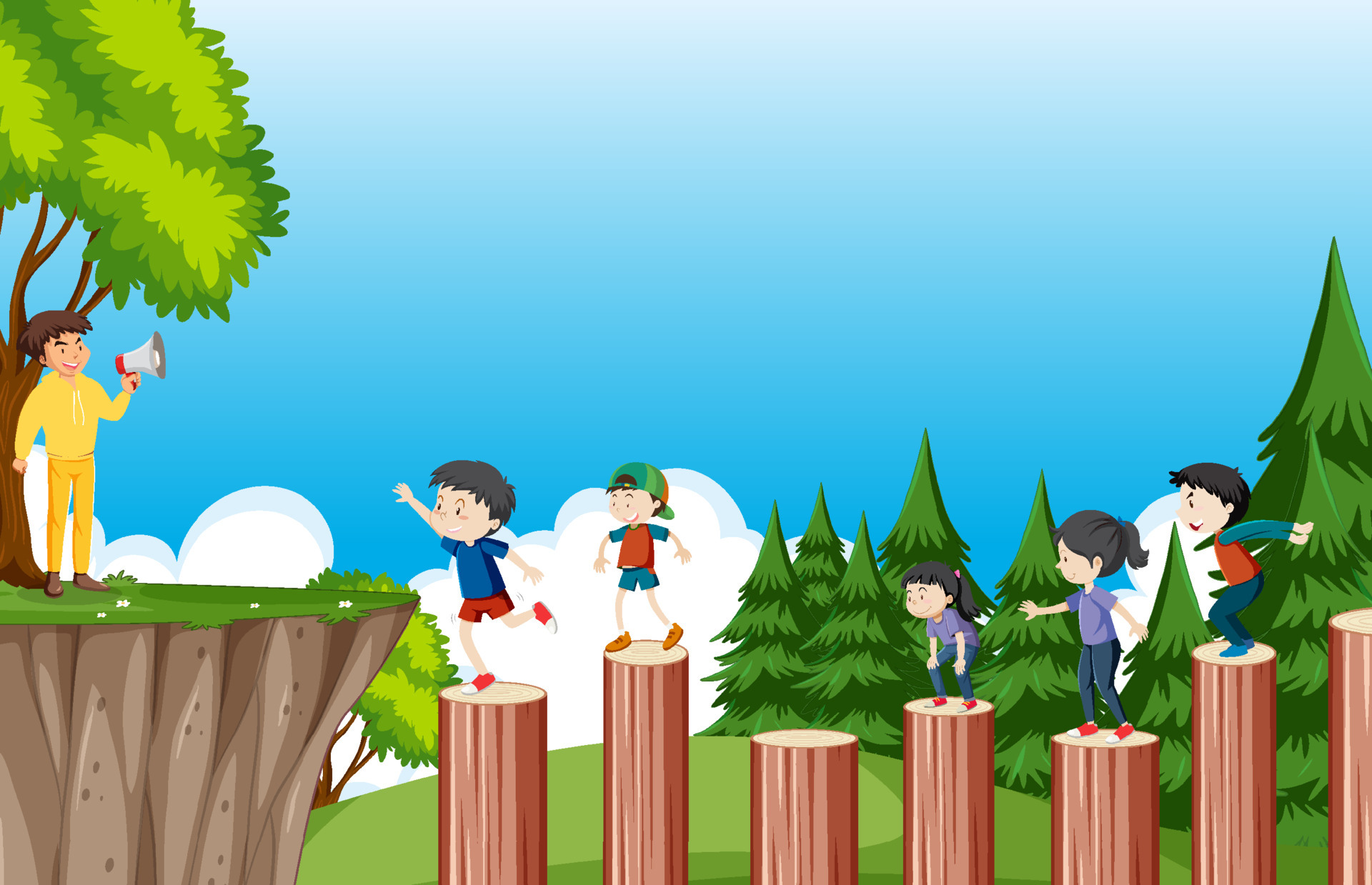 Kids in a school field trip 7101480 Vector Art at Vecteezy