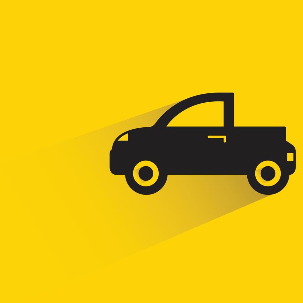 pickup truck on yellow background illustration vector