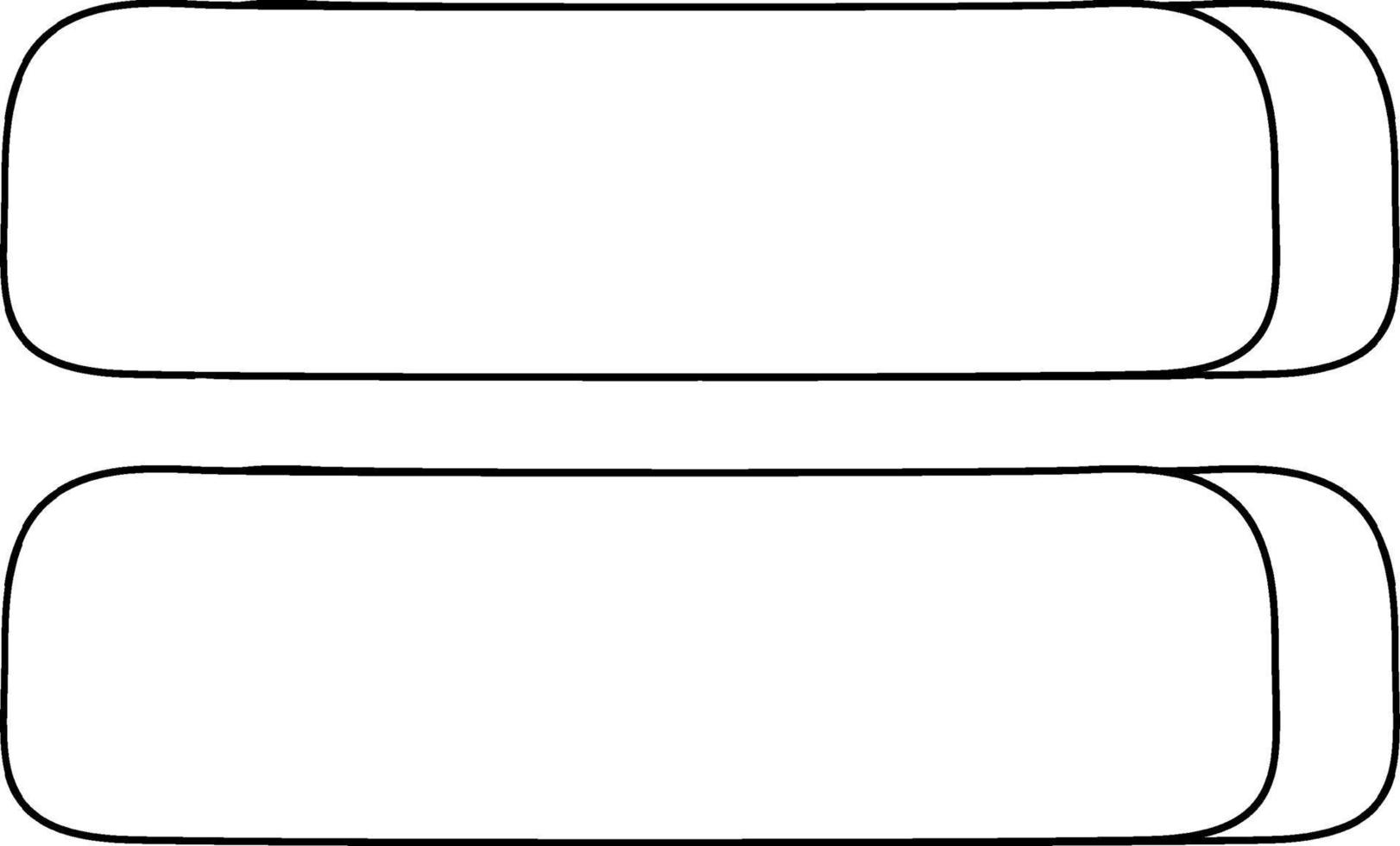 Mathematics equals sign doodle outline for colouring vector