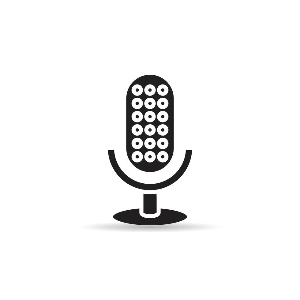 microphone icon on white background vector