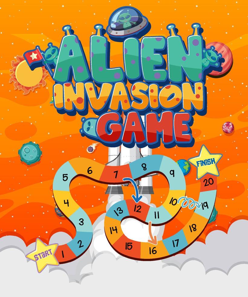 Game template with space theme background vector