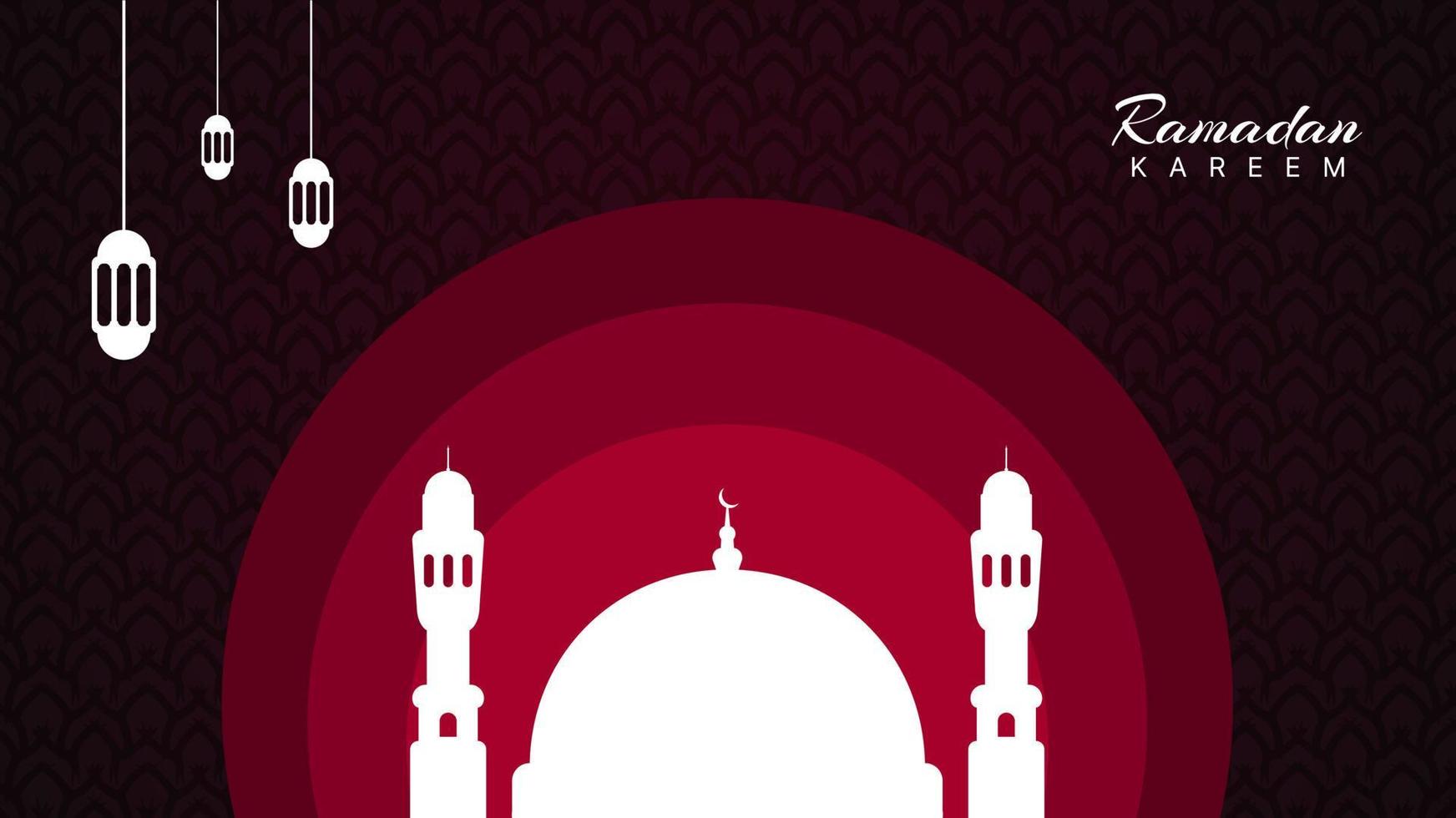 ramadan kareem banner background  wallpaper simple and minimal design vector
