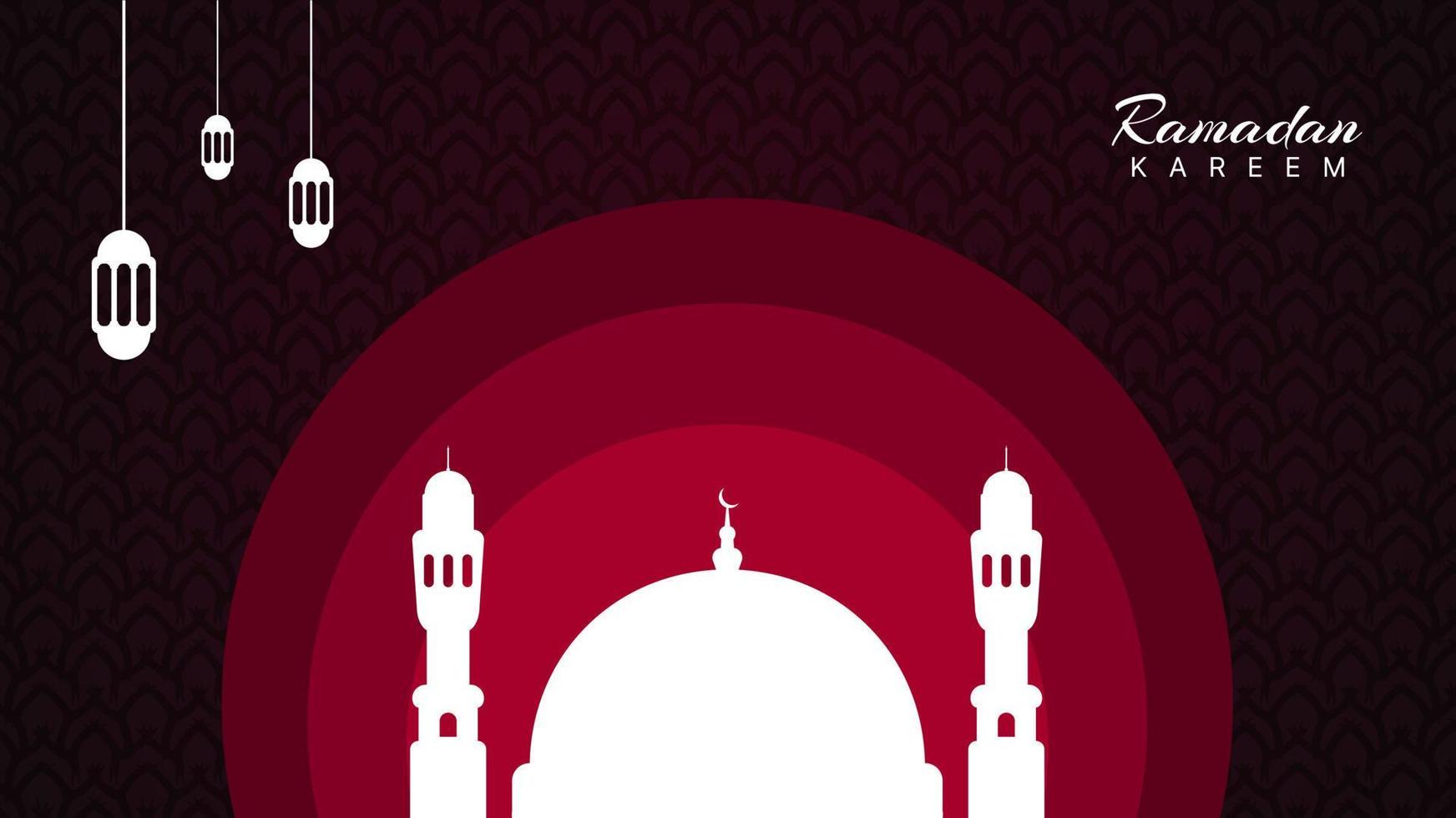 ramadan kareem banner fondo papel tapiz diseño simple y minimalista vector