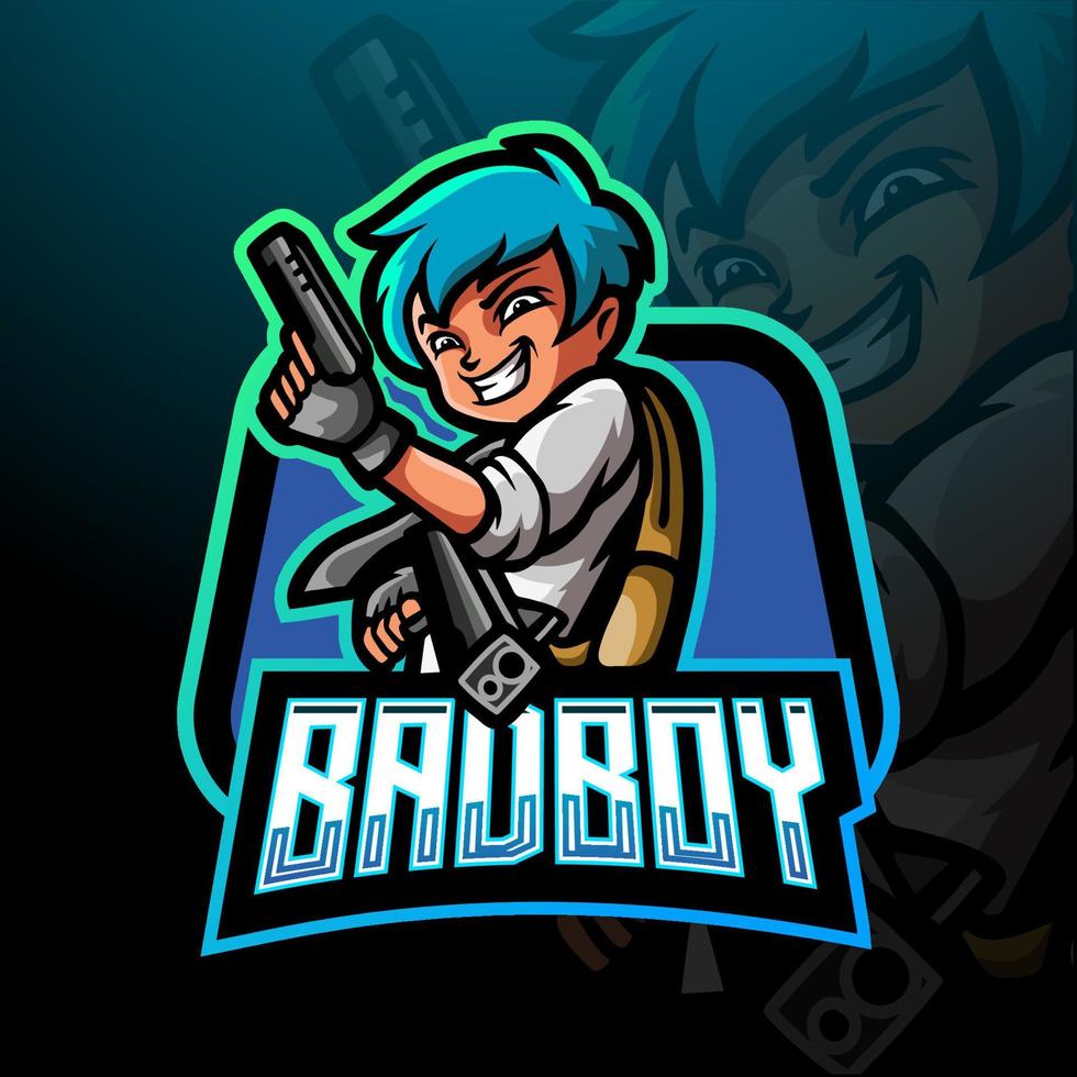 Bad boy esport logo mascot design . 7101812 Vector Art at Vecteezy