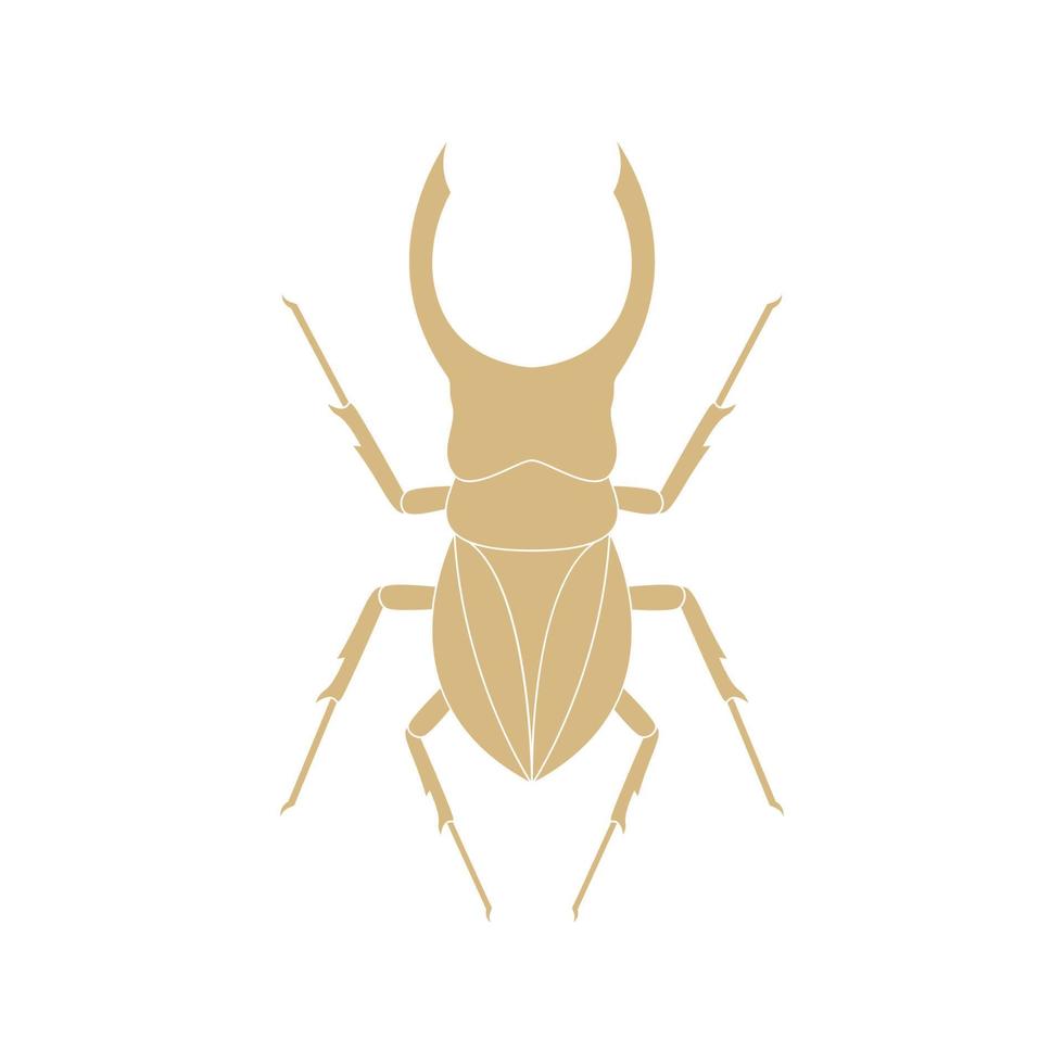 insecto escarabajo macho diseño de logotipo, símbolo gráfico vectorial icono ilustración idea creativa vector