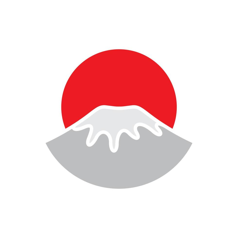 simple abstract fuji mountain logo design, vector graphic symbol icon illustration creative idea