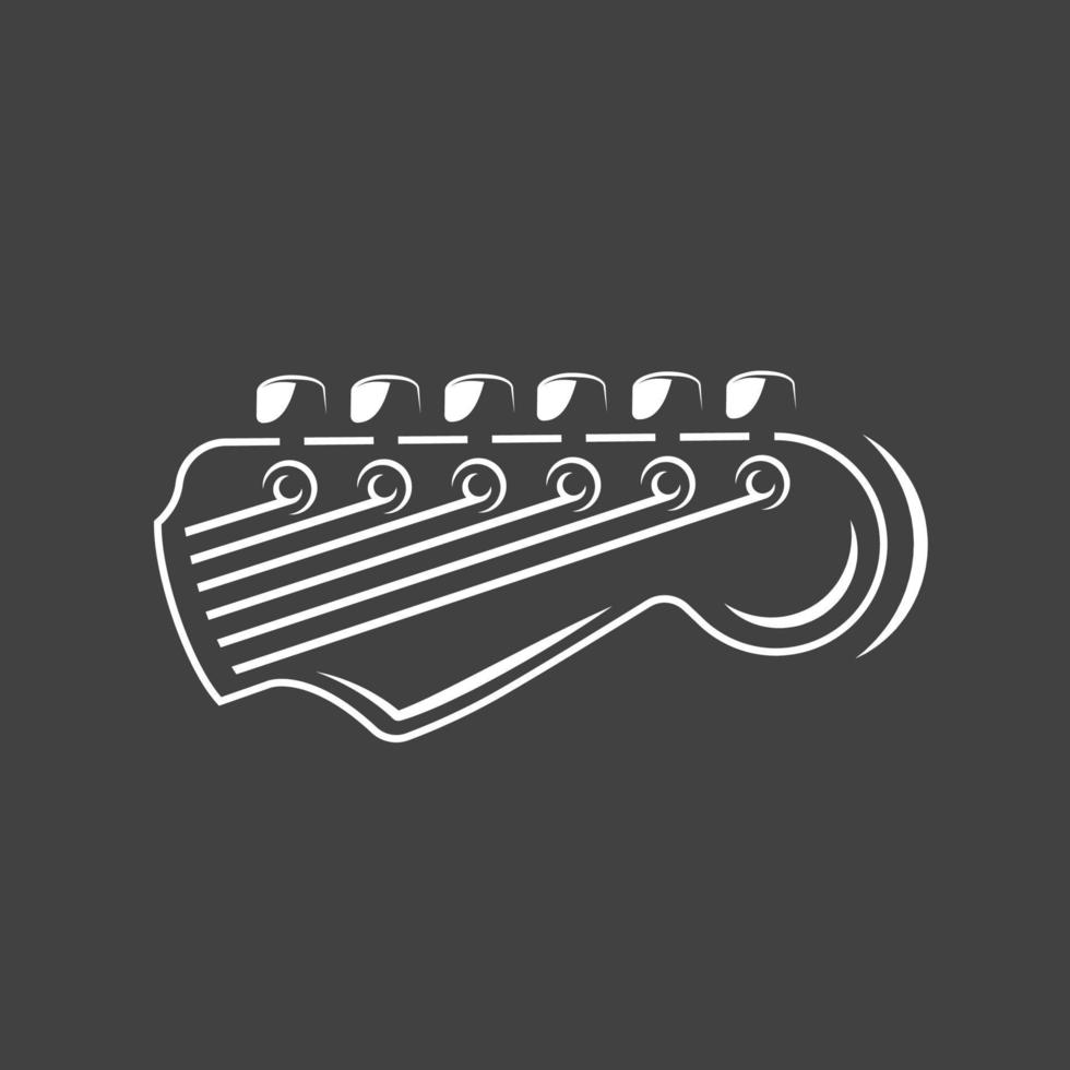 Part of the guitar isolated on a black background vector
