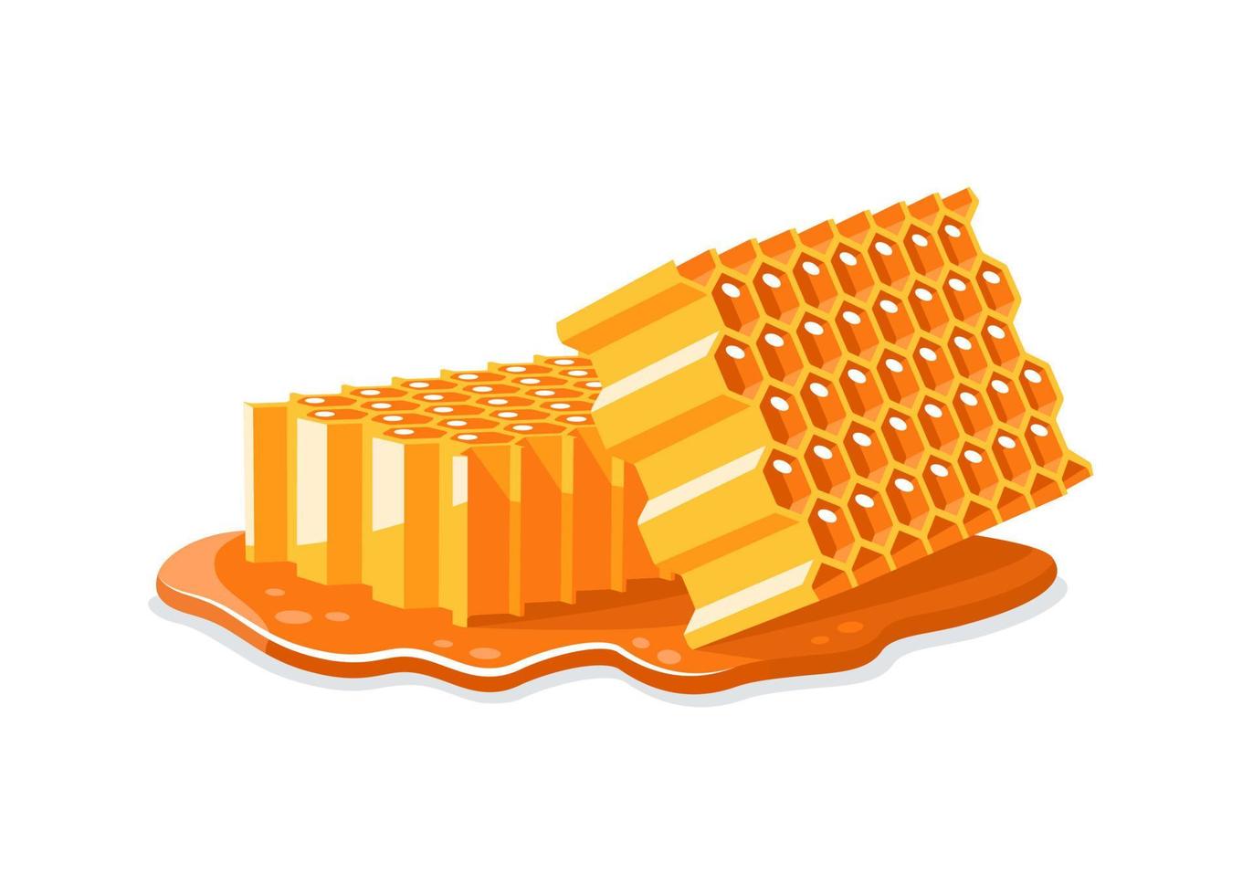 Flows of honey with honeycomb vector