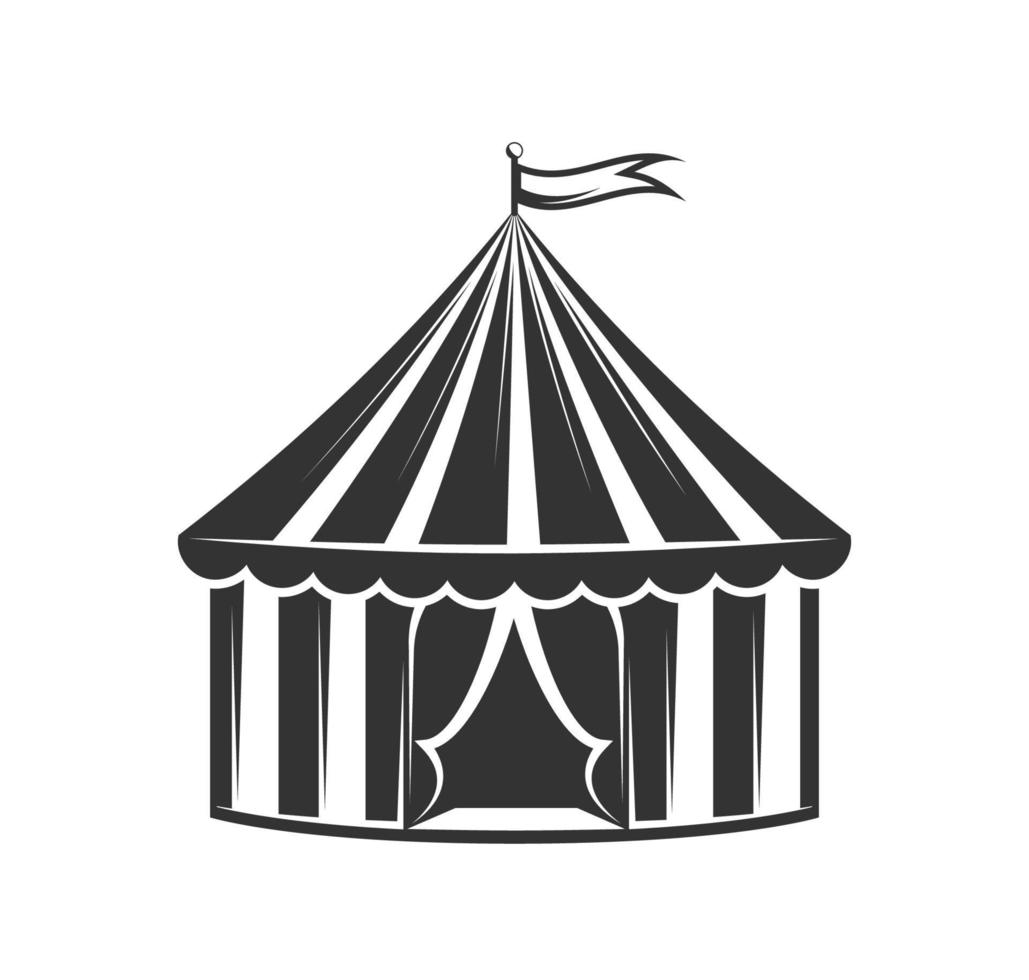 Circus tent isolated on white background vector