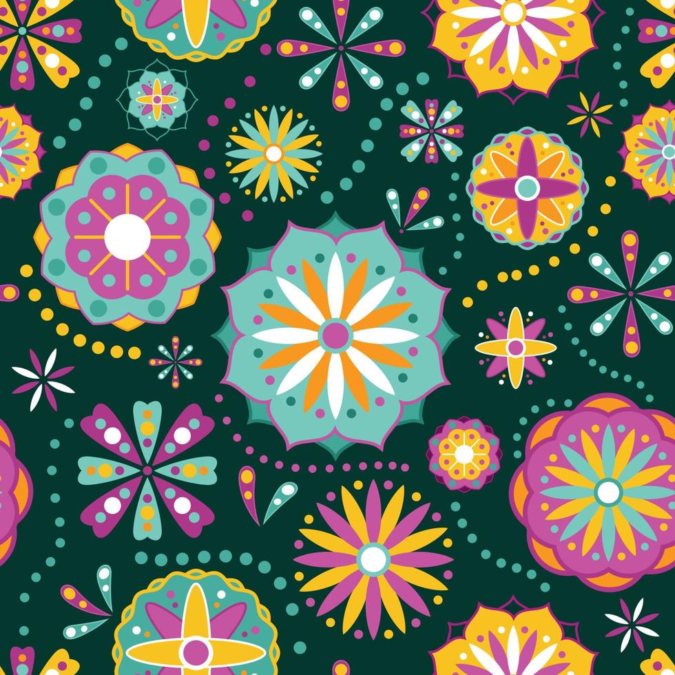 fondo de mandala multicolor vector