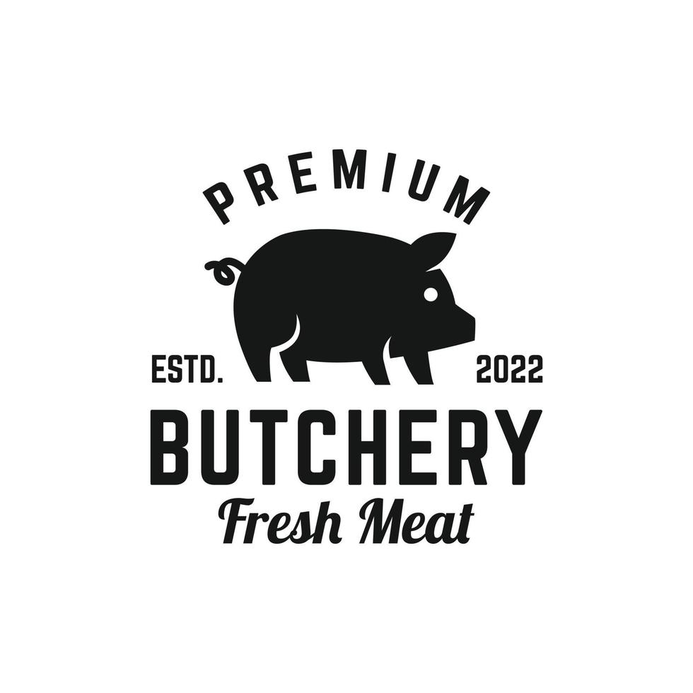 Butchery Shop Logo Design Template vector