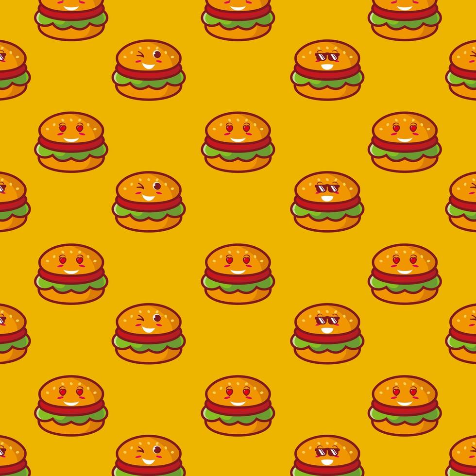 Cute smiling funny burger set collection.Vector flat cartoon face character mascot illustration .Isolated on white background vector