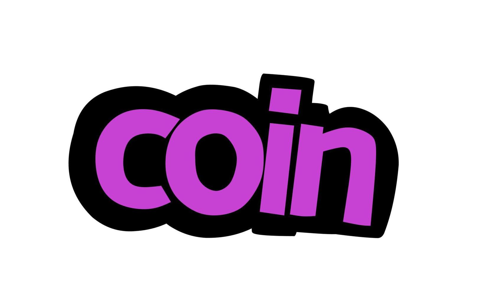 COIN lettering vector design