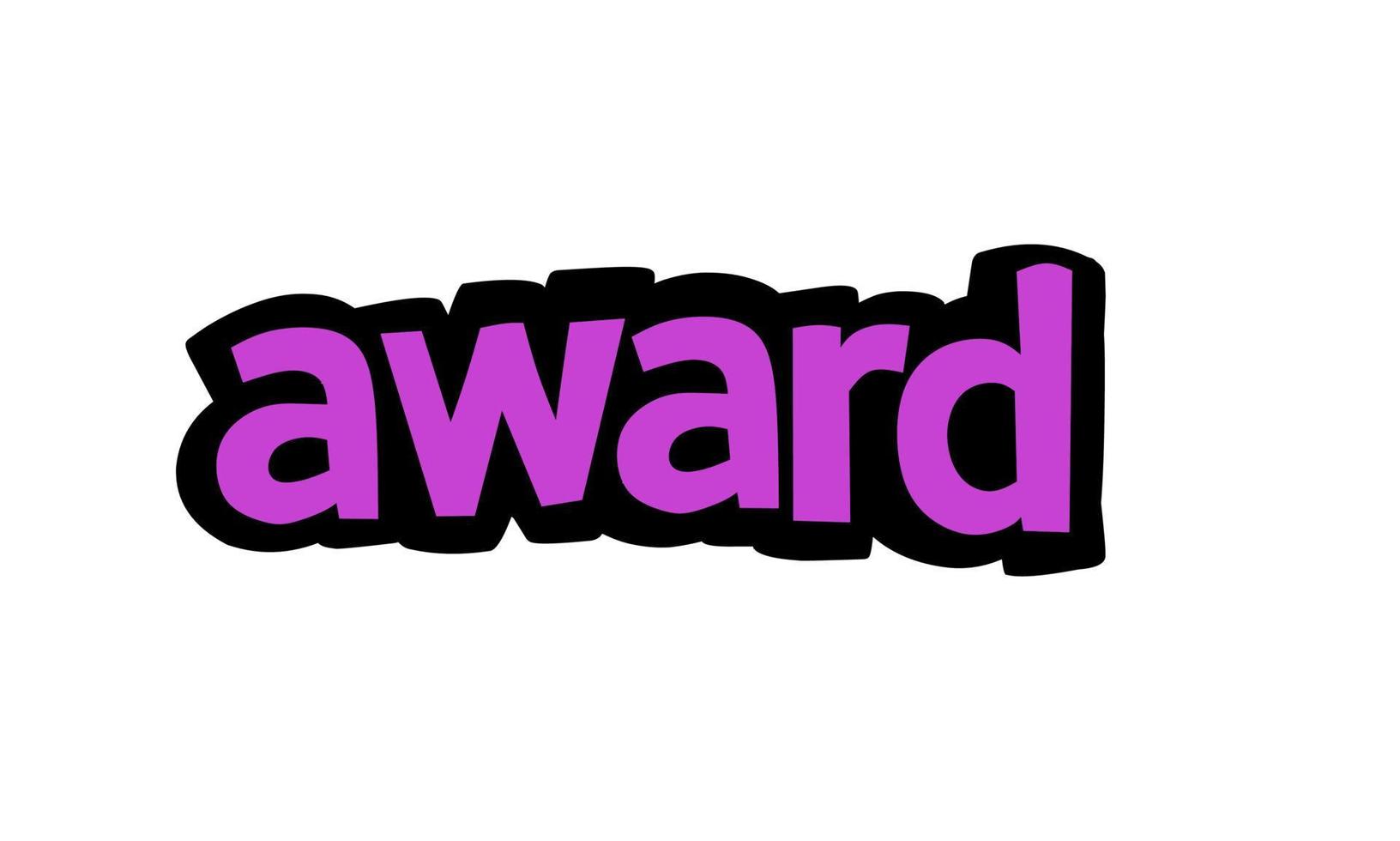 AWARD lettering vector design