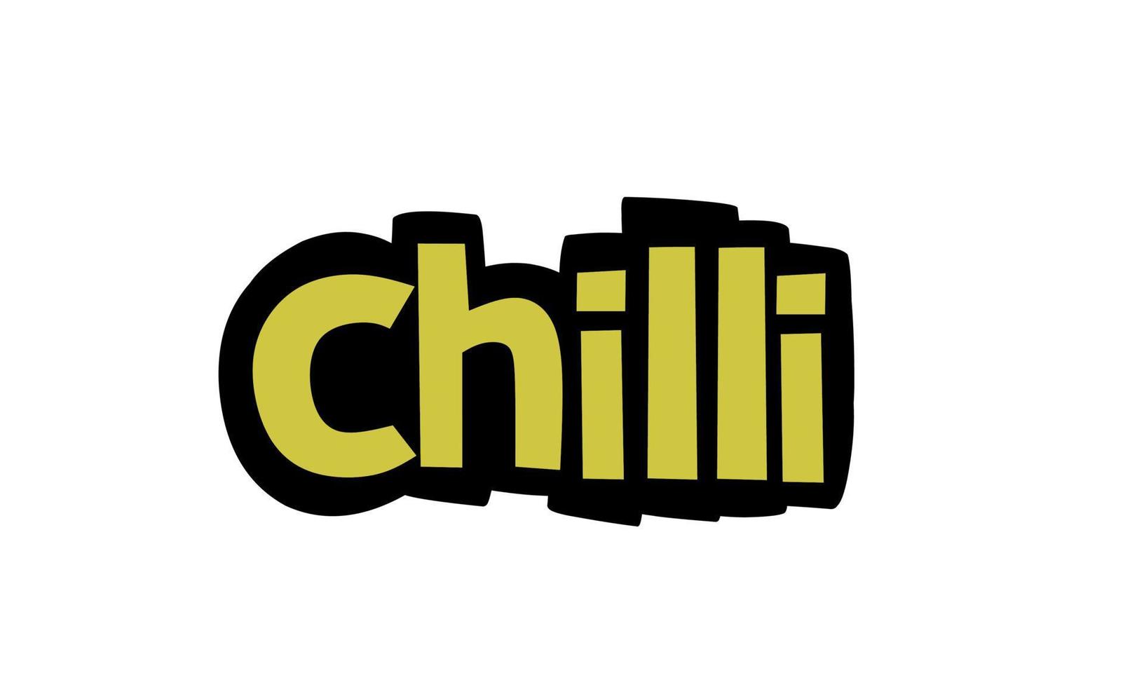 CHILLI lettering vector design