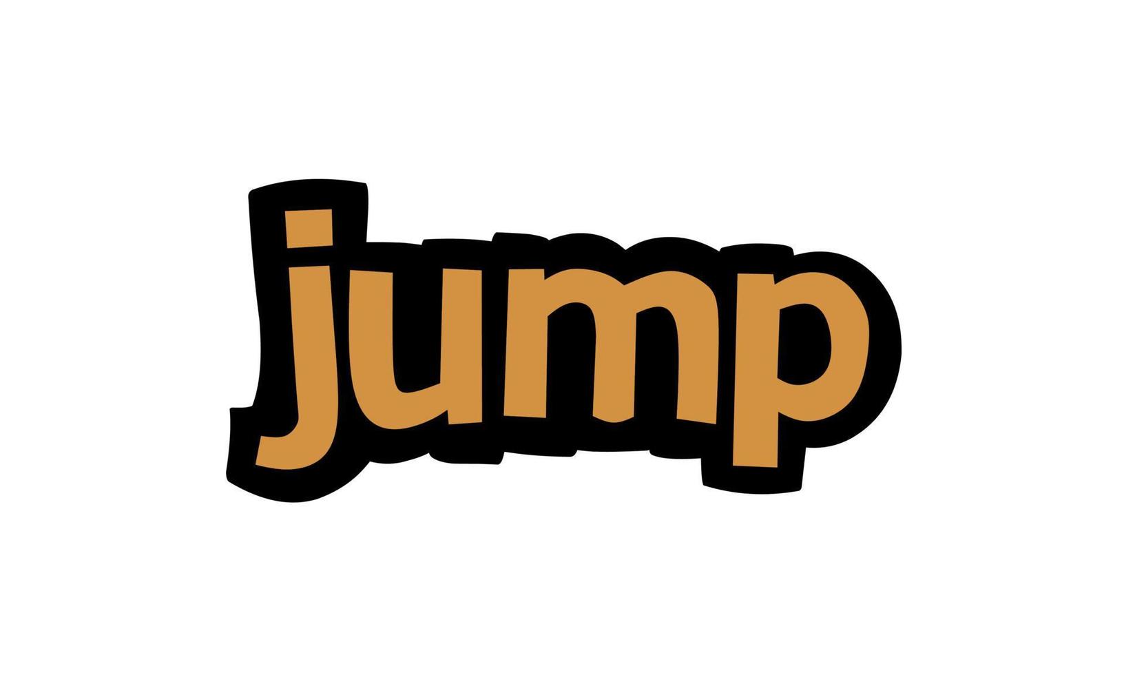 JUMP writing vector design on white background