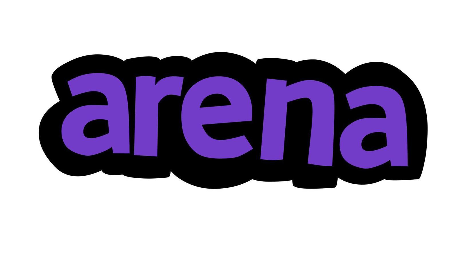 ARENA writing vector design on white background