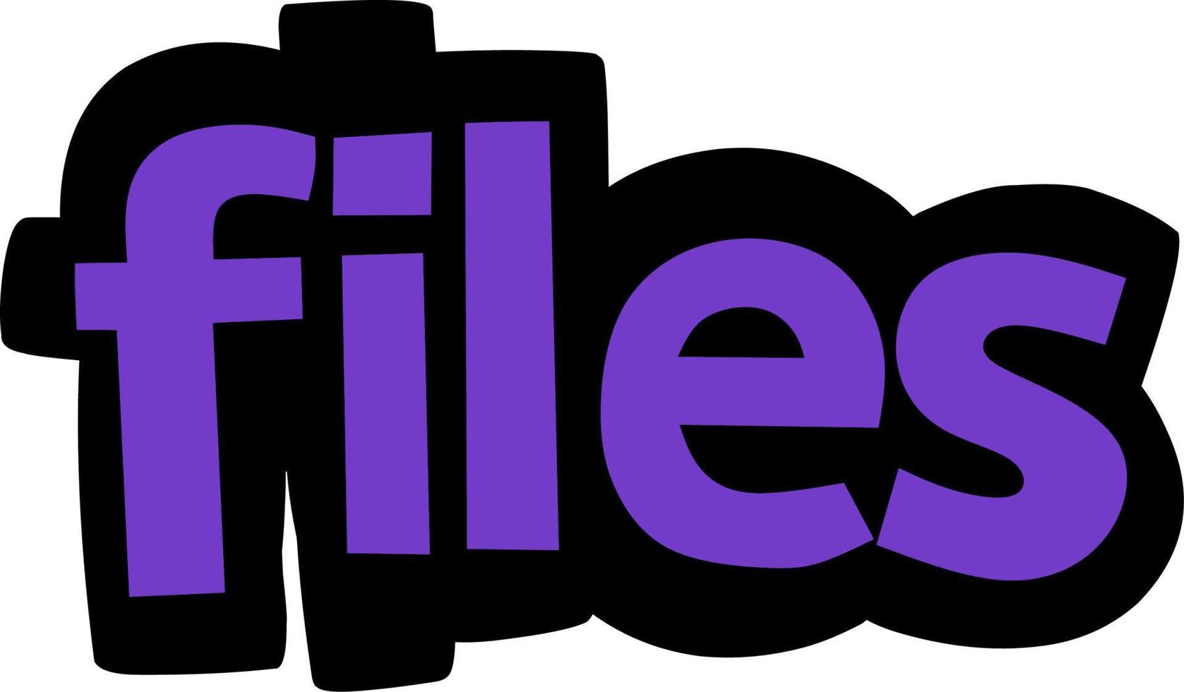 FILE writing vector design on white background