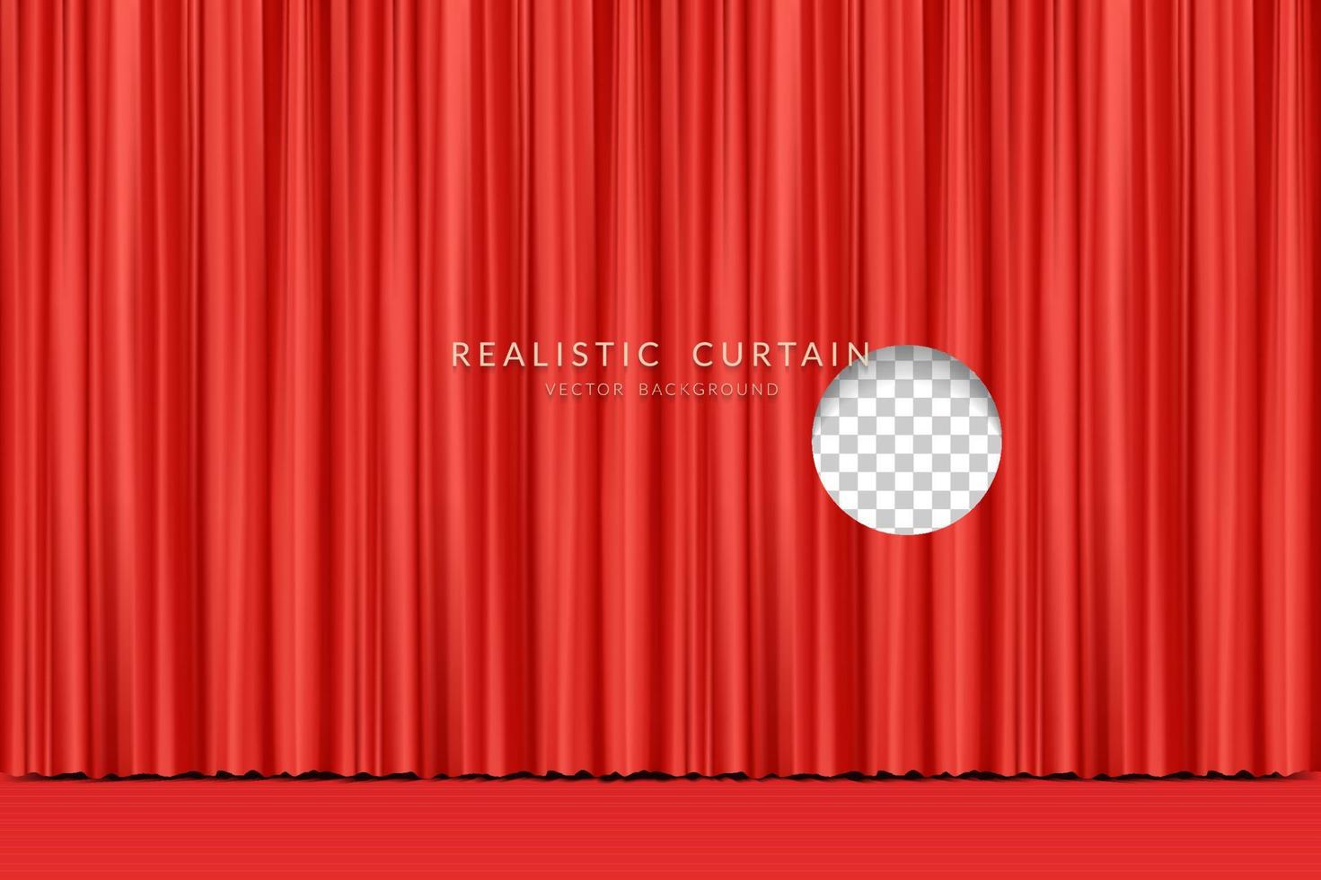 Realistic red Curtain. Vector illustration