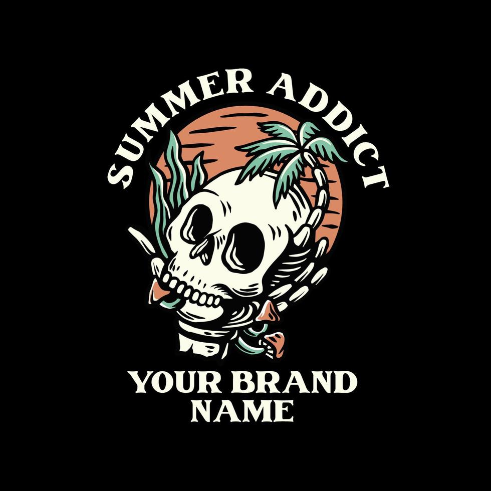 Summe skull vector illustation