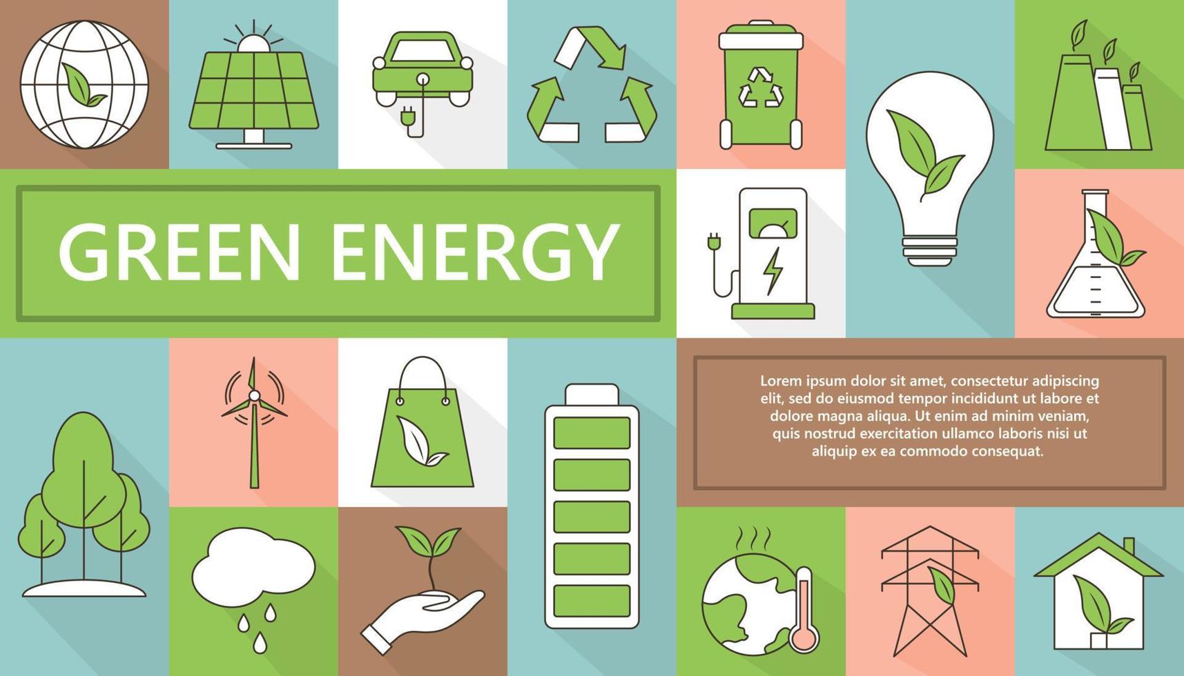 Green energy background vector