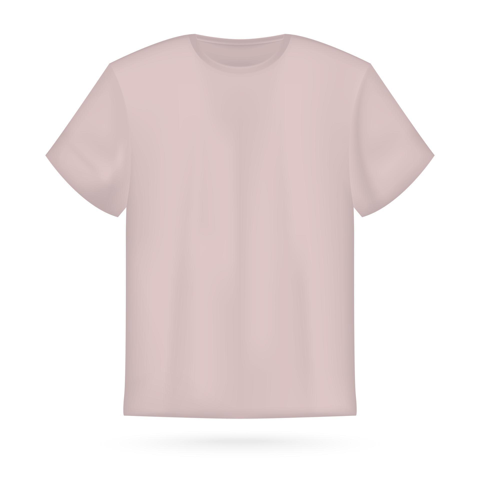 Vector illustration of pink t-shirt template isolated on white. 7103594