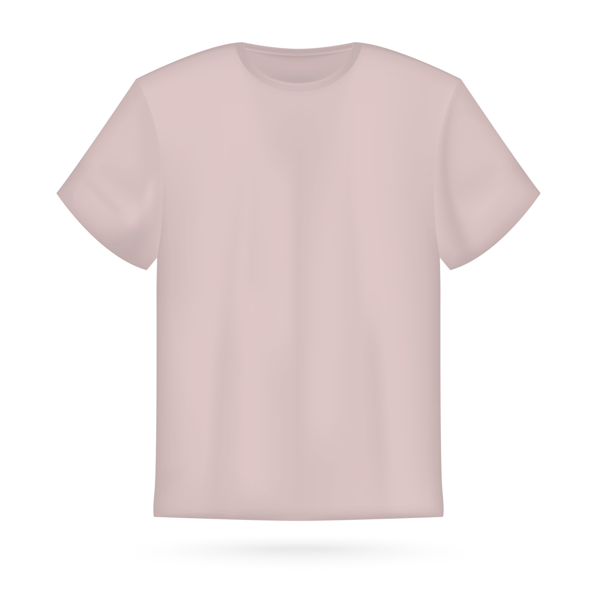 Vector illustration of pink t-shirt template isolated on white. 7103594
