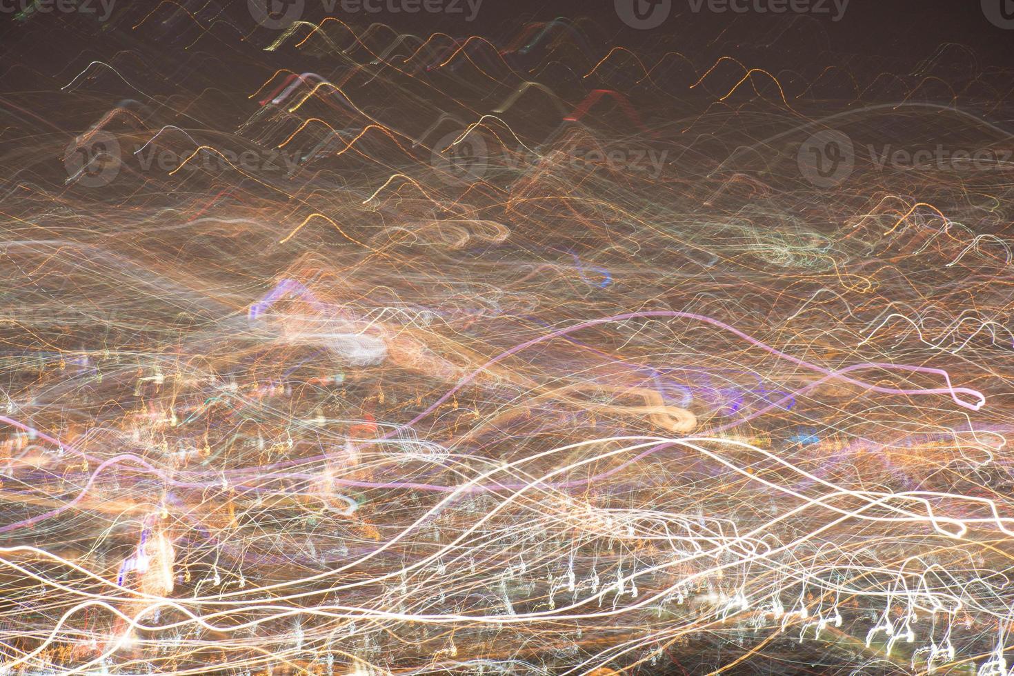 Abstract long exposure, experimental surreal photo, city and vehicle lights at night photo