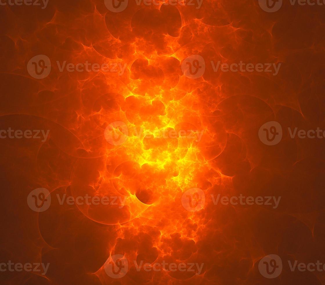 Abstract fractal art background, suggestive of fire flames and hot wave. Computer generated fractal illustration art fire theme. photo