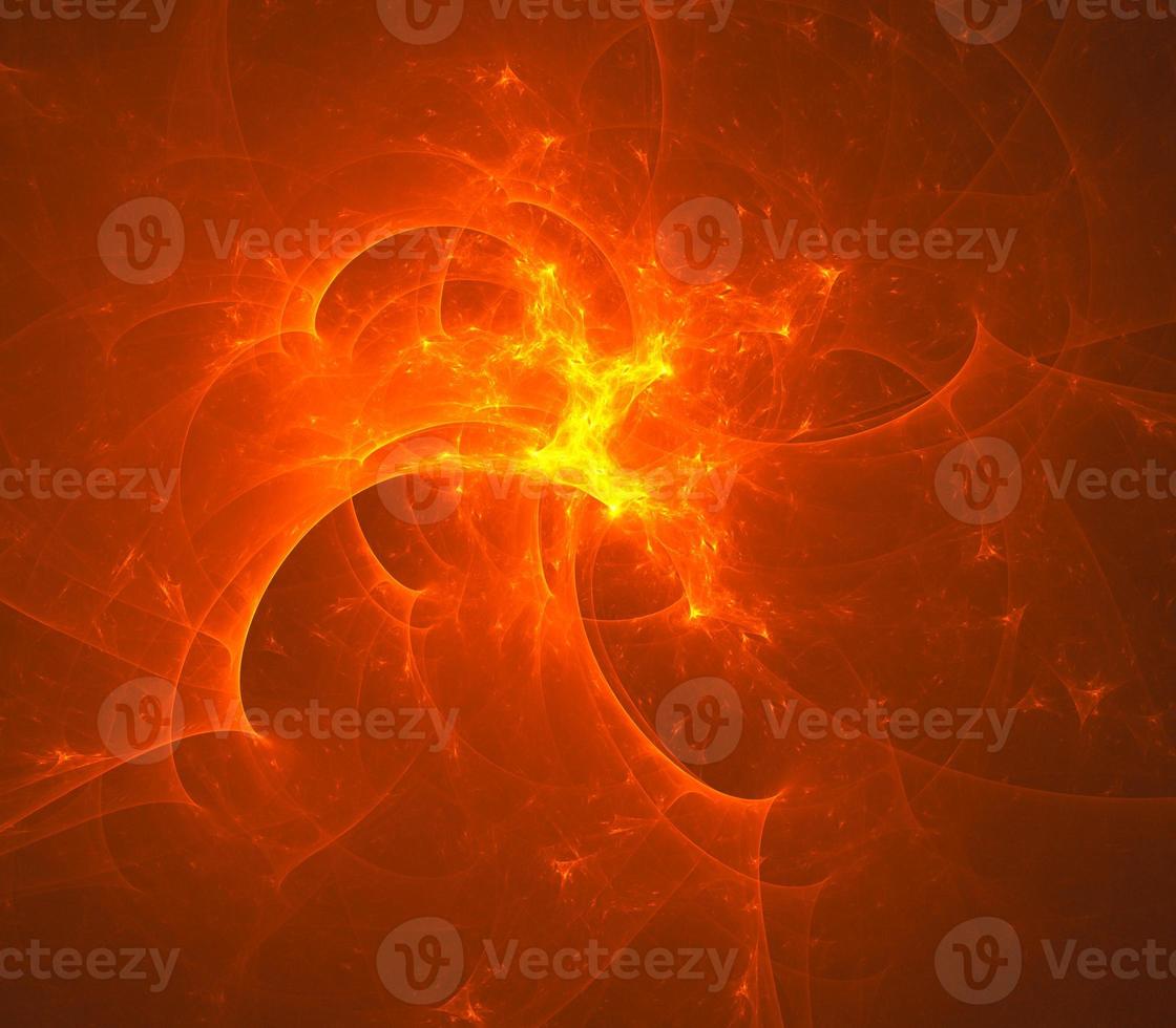 Abstract fractal art background, suggestive of fire flames and hot wave. Computer generated fractal illustration art fire theme. photo
